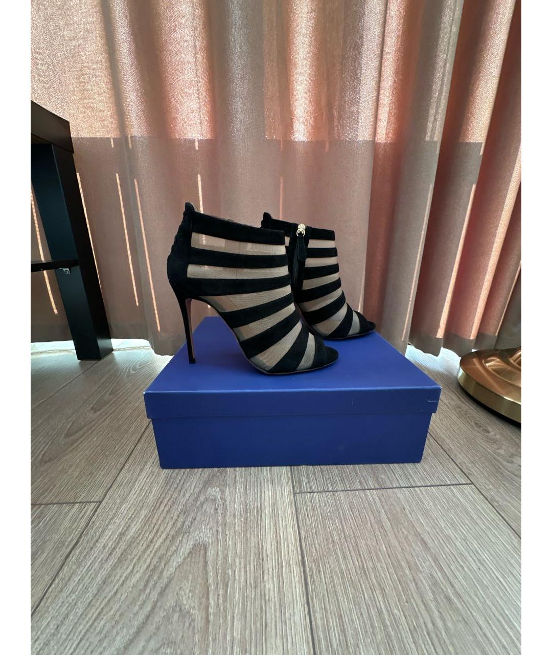 AQUAZZURA Черные замшевые босоножки, фото 8