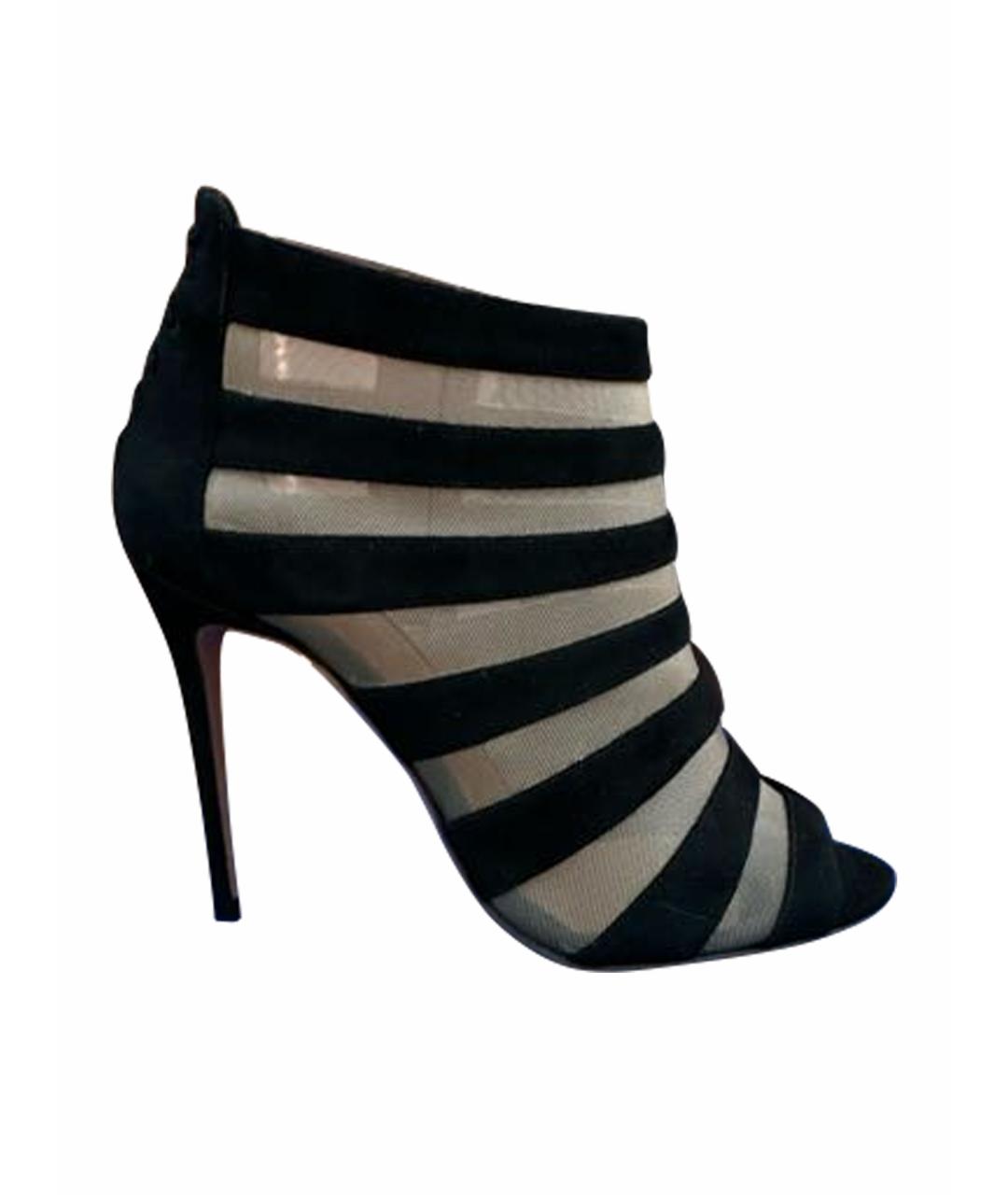 AQUAZZURA Черные замшевые босоножки, фото 1