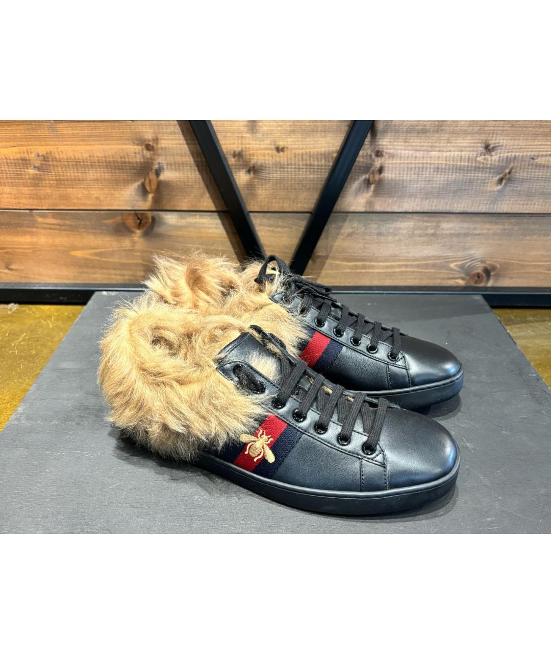 GUCCI Мульти кожаные кеды, фото 4