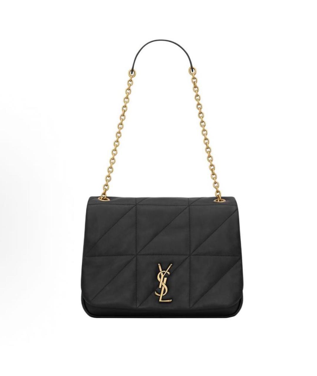 SAINT LAURENT Черная кожаная сумка через плечо, фото 4