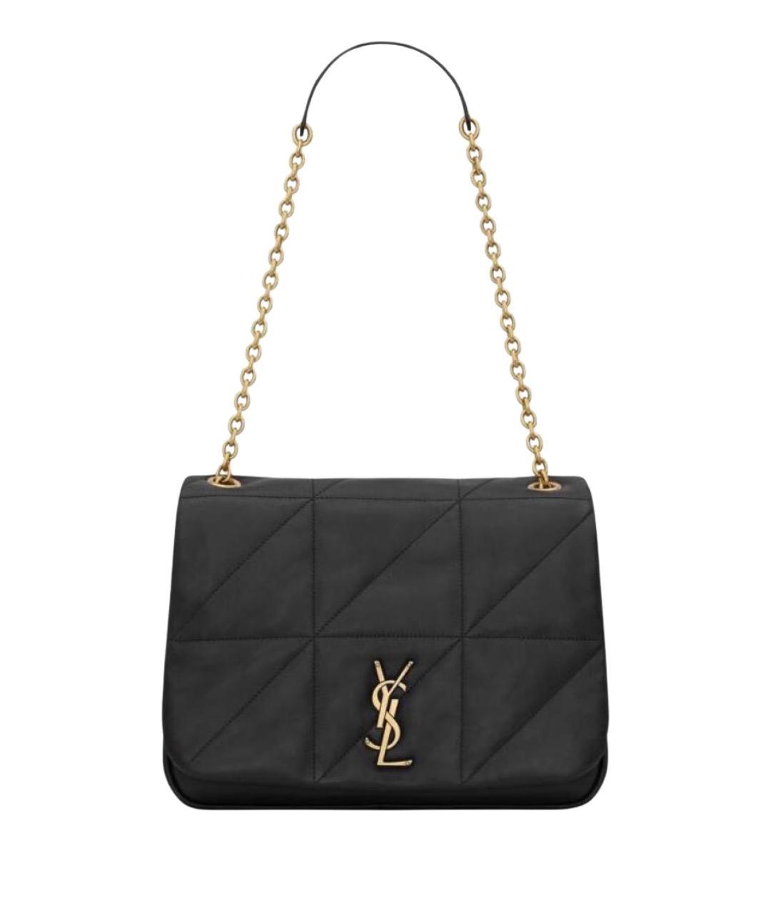 SAINT LAURENT Черная кожаная сумка через плечо, фото 1