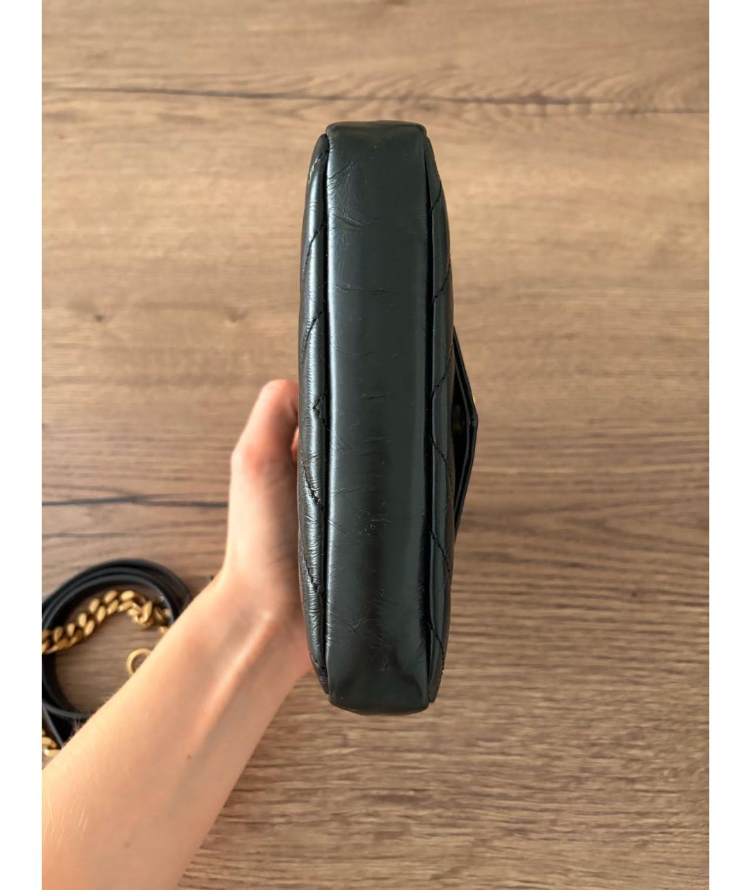 SAINT LAURENT Черная кожаная сумка через плечо, фото 5