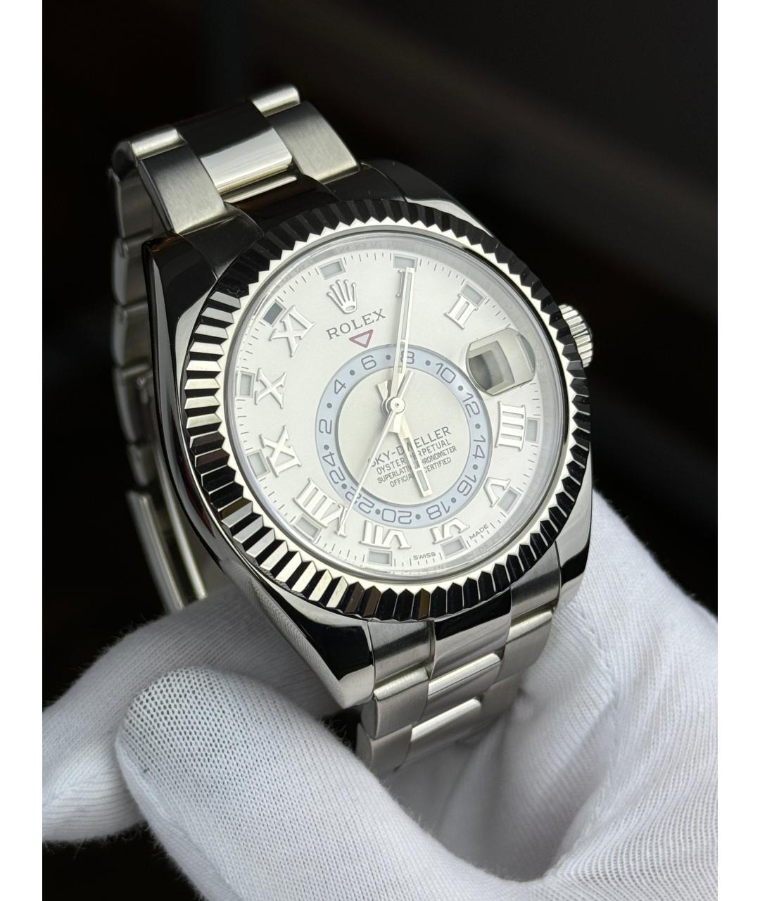 ROLEX Серебряные часы из белого золота, фото 3