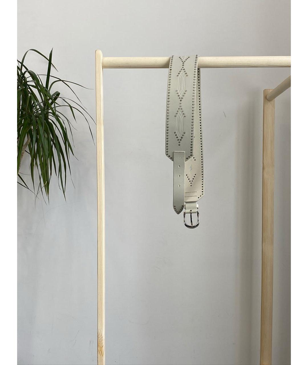 ISABEL MARANT Белый кожаный ремень, фото 7