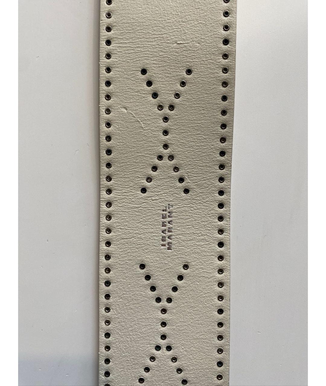 ISABEL MARANT Белый кожаный ремень, фото 5