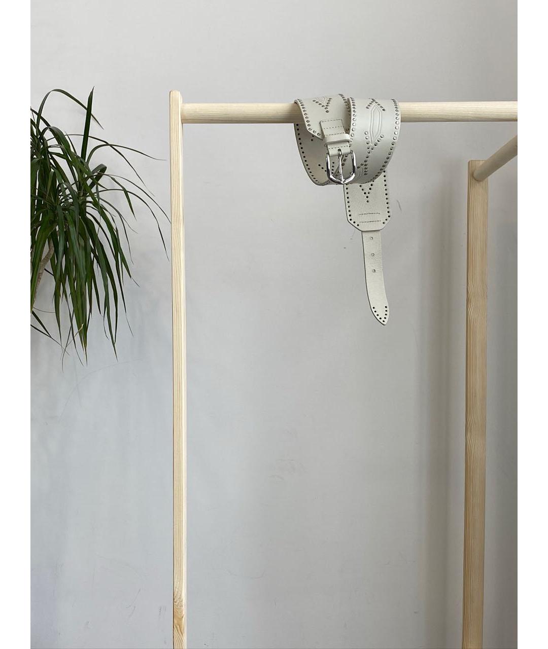 ISABEL MARANT Белый кожаный ремень, фото 8