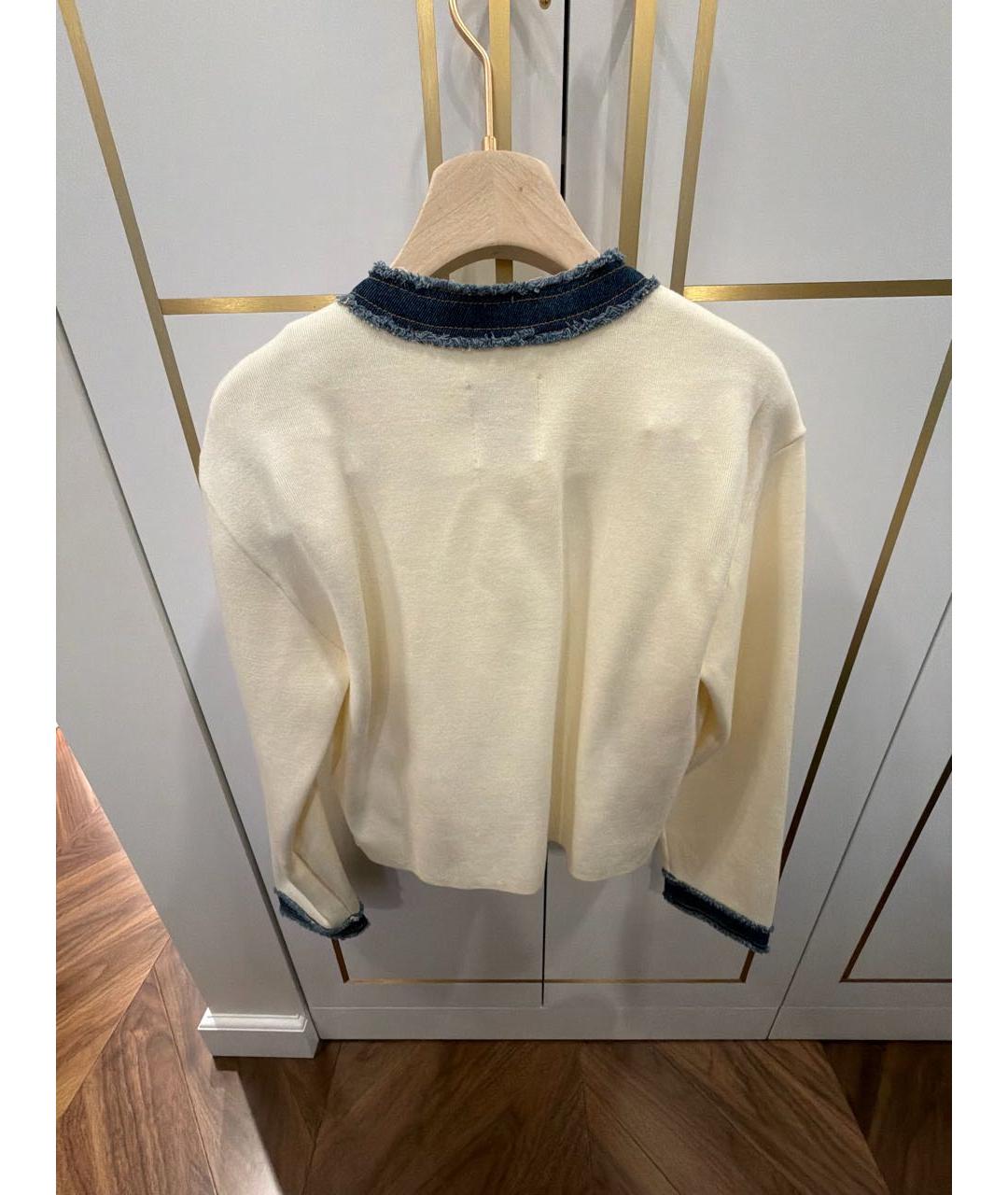 SANDRO Бежевый вискозный жакет/пиджак, фото 2