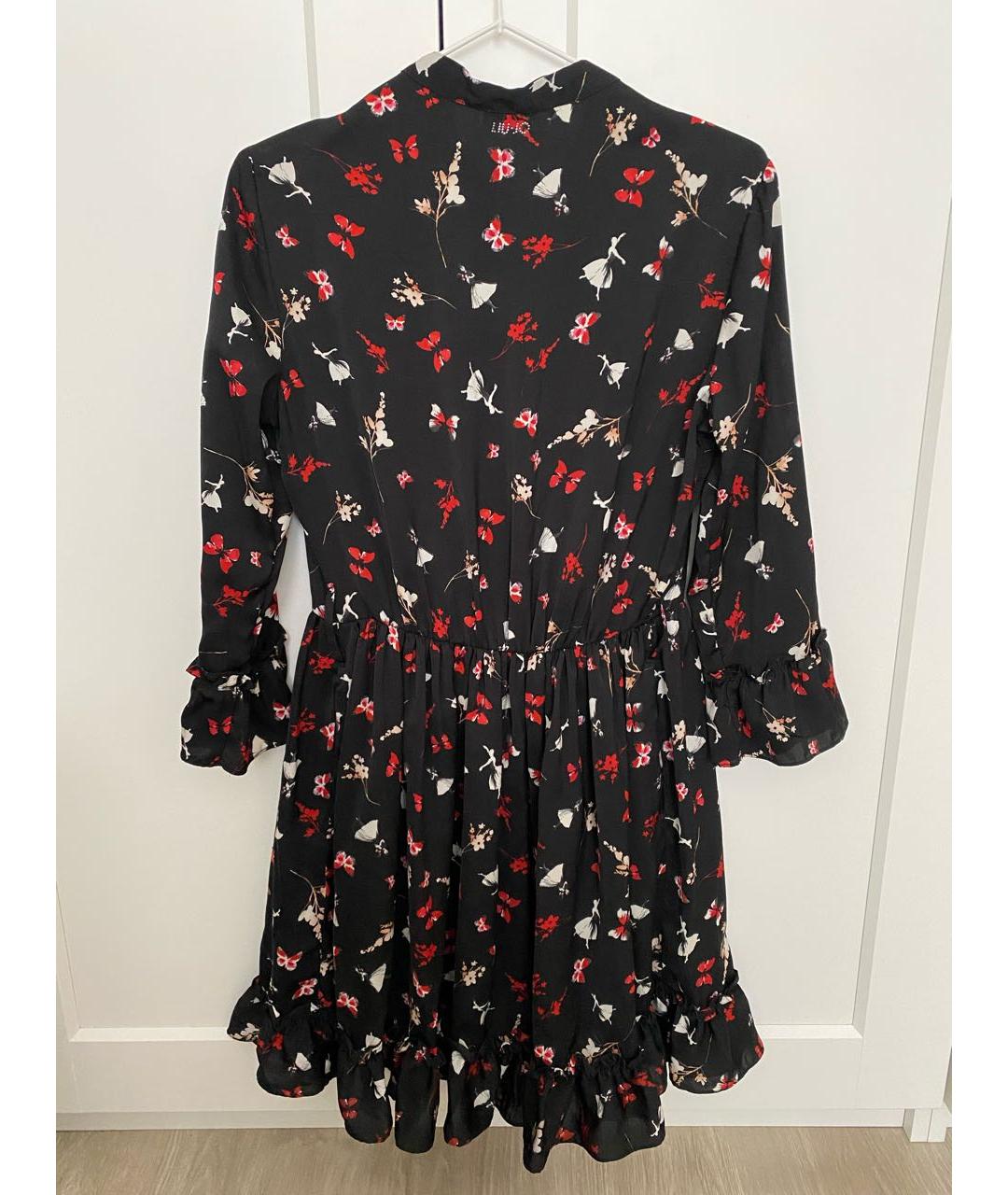 LIU JO Черное полиэстеровое коктейльное платье, фото 2