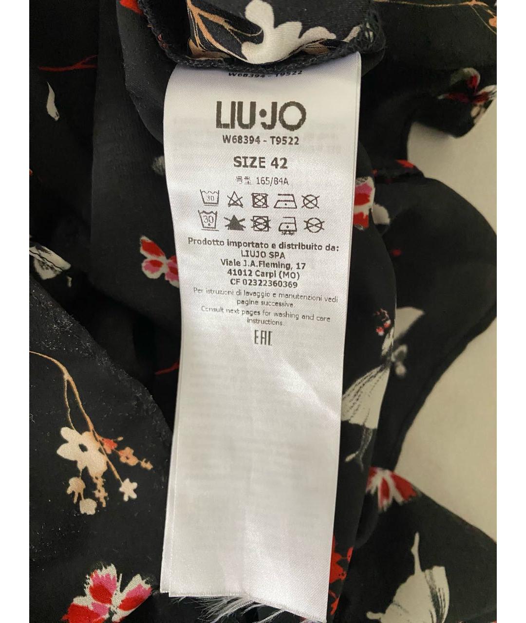 LIU JO Черное полиэстеровое коктейльное платье, фото 7