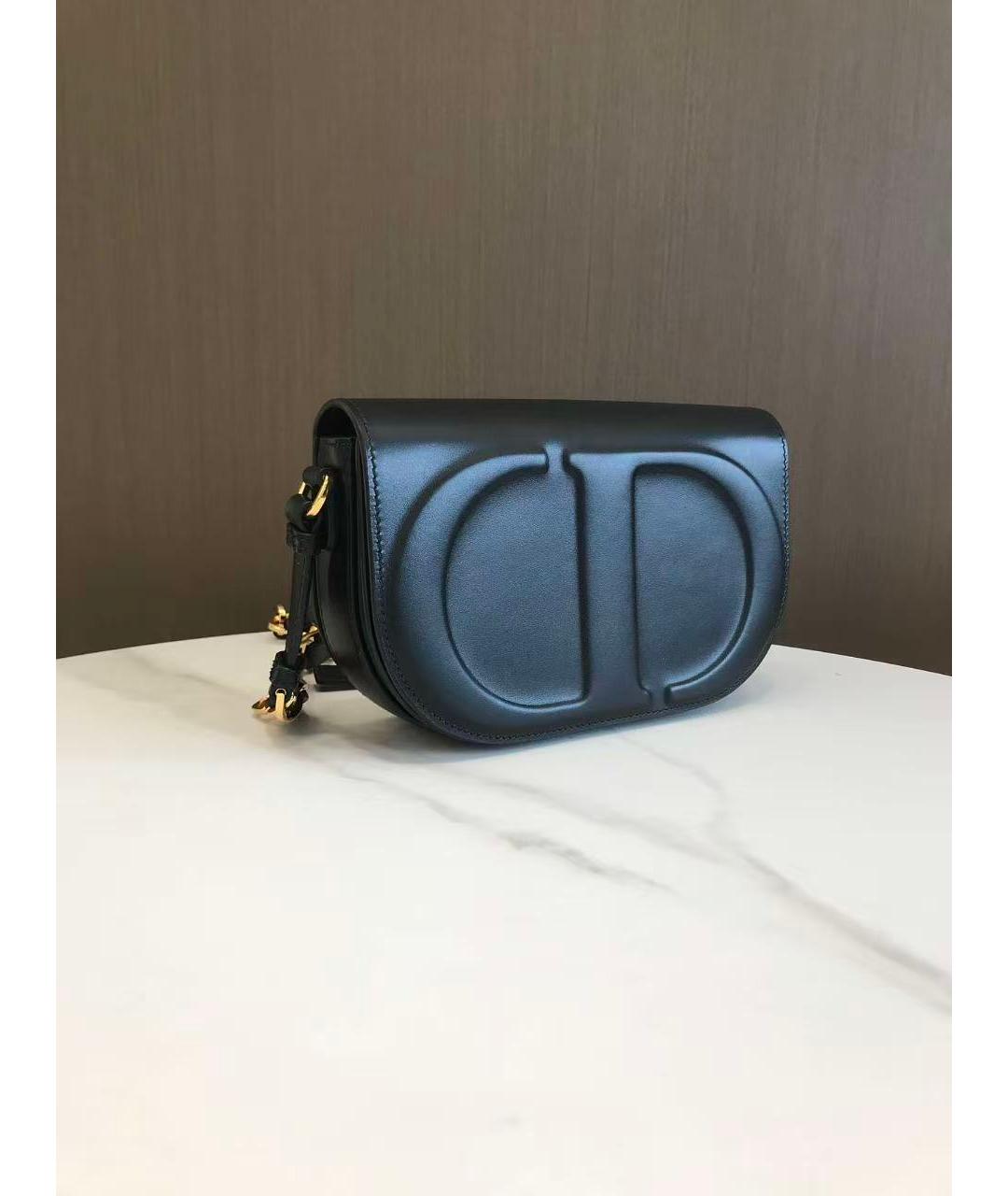 CHRISTIAN DIOR Черная кожаная сумка через плечо, фото 4