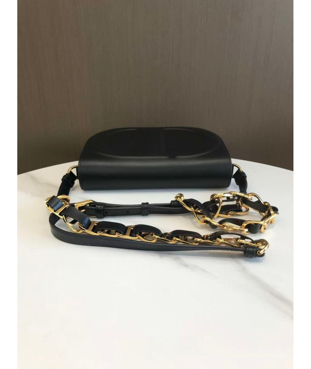 CHRISTIAN DIOR Черная кожаная сумка через плечо, фото 6