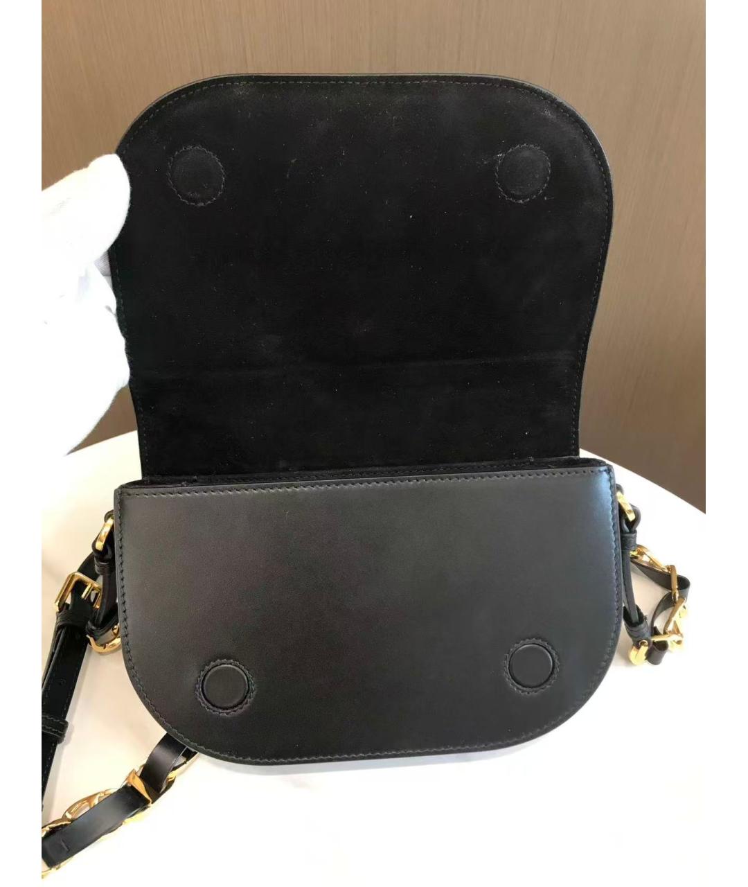 CHRISTIAN DIOR Черная кожаная сумка через плечо, фото 7