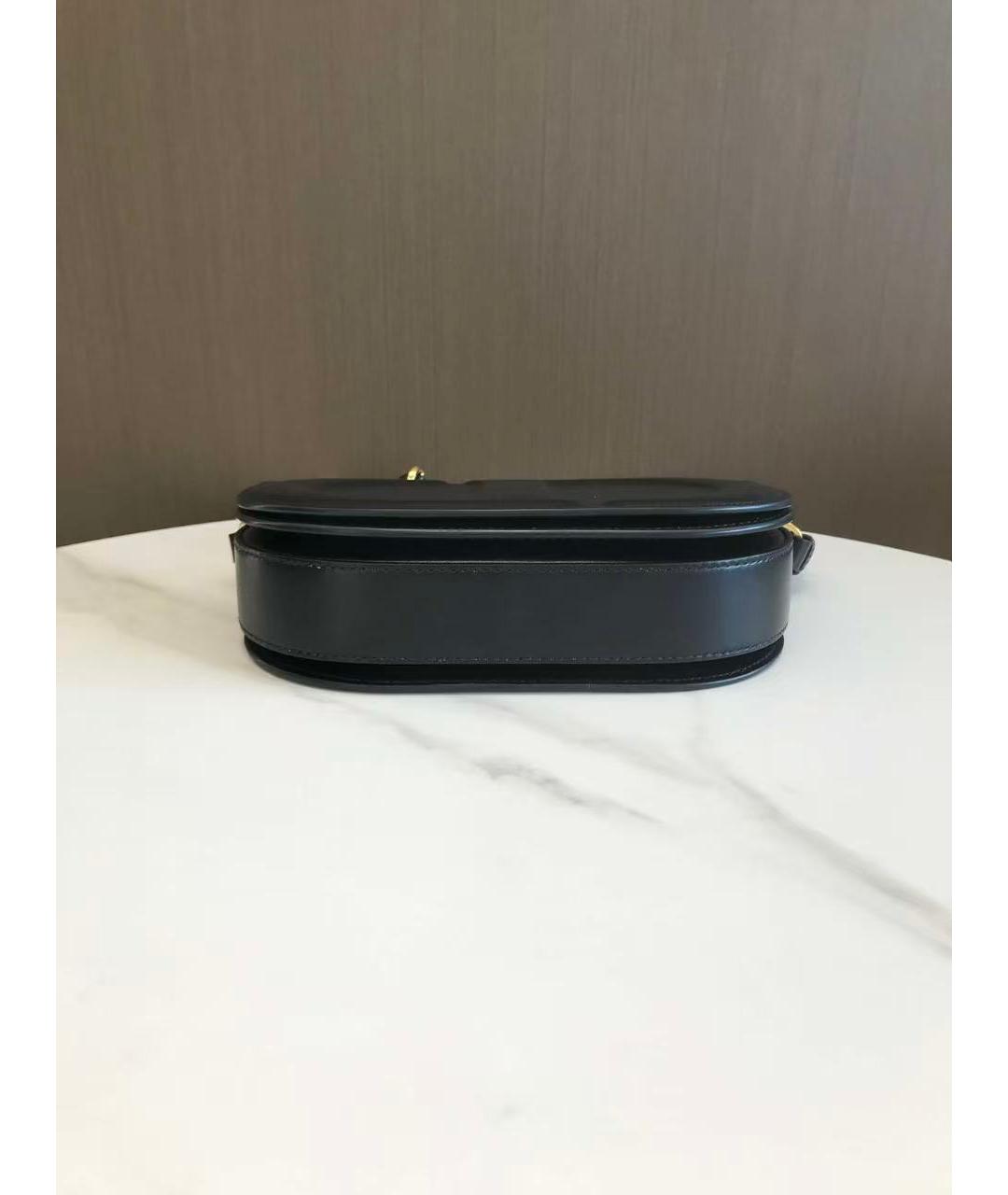 CHRISTIAN DIOR Черная кожаная сумка через плечо, фото 5