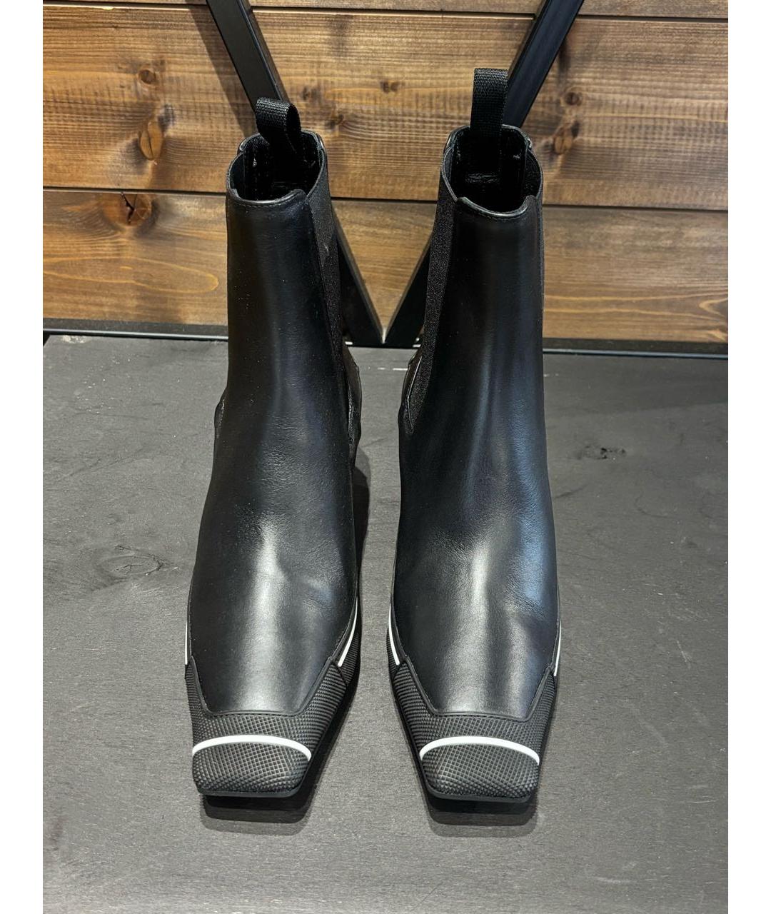 CHRISTIAN DIOR Черные кожаные ботильоны, фото 3