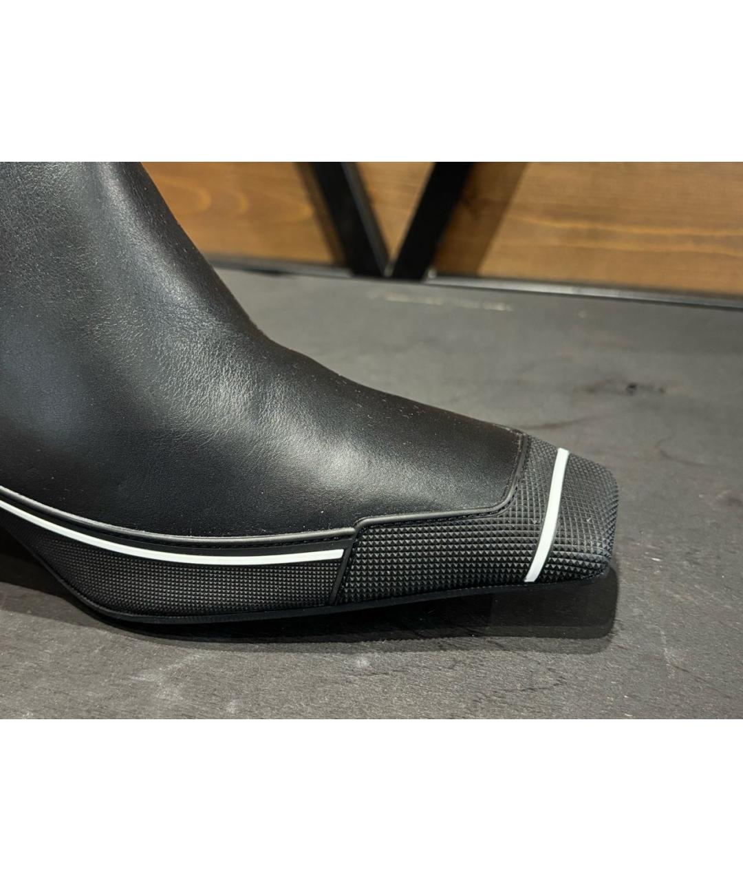 CHRISTIAN DIOR Черные кожаные ботильоны, фото 6