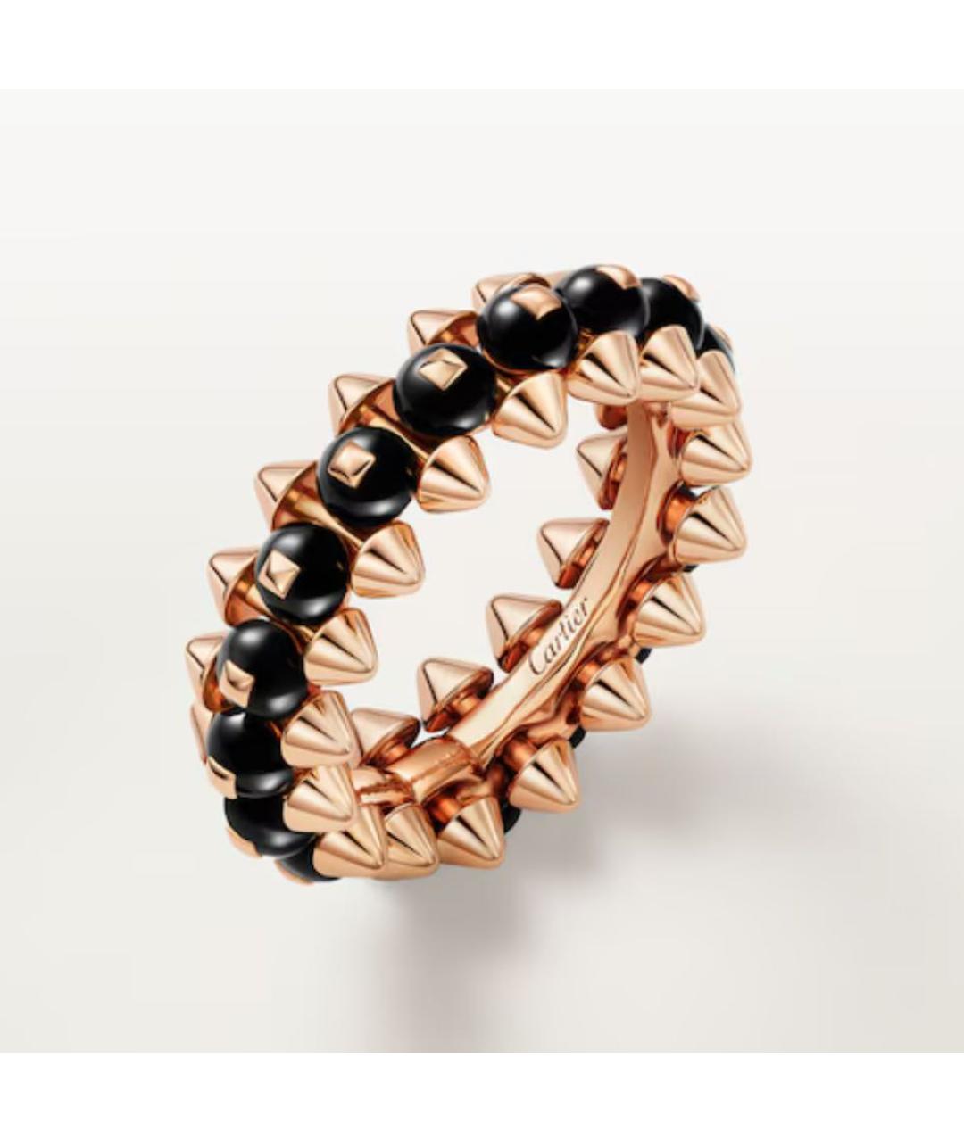 CARTIER Черное кольцо из розового золота, фото 2