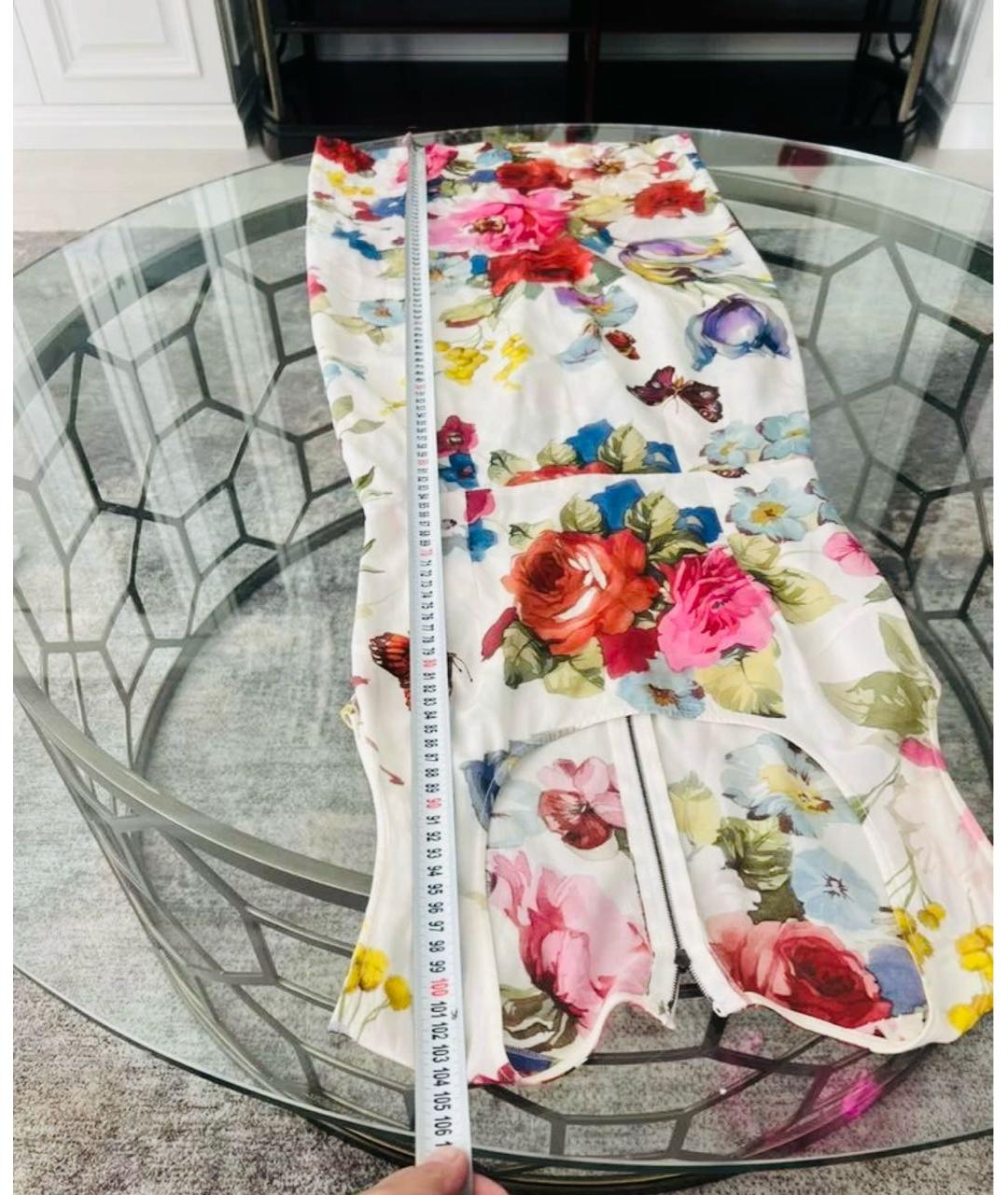 DOLCE&GABBANA Мульти шелковое повседневное платье, фото 3