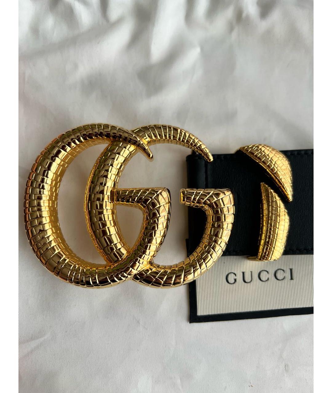 GUCCI Черный кожаный ремень, фото 2