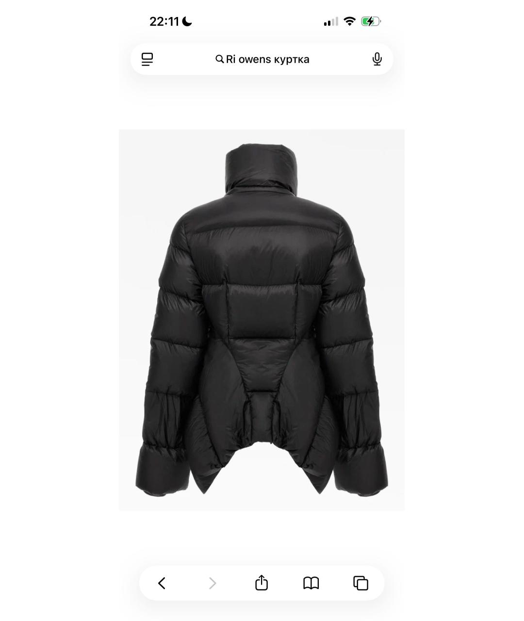 RICK OWENS Черная полиэстеровая куртка, фото 3