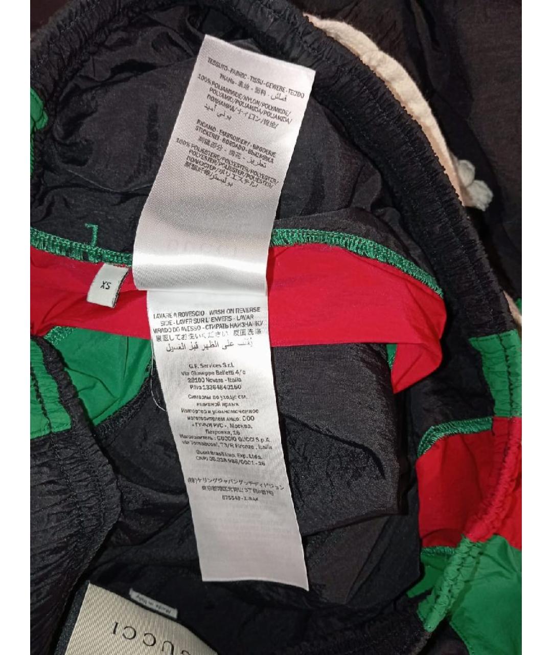 GUCCI Черные полиэстеровые спортивные брюки и шорты, фото 6