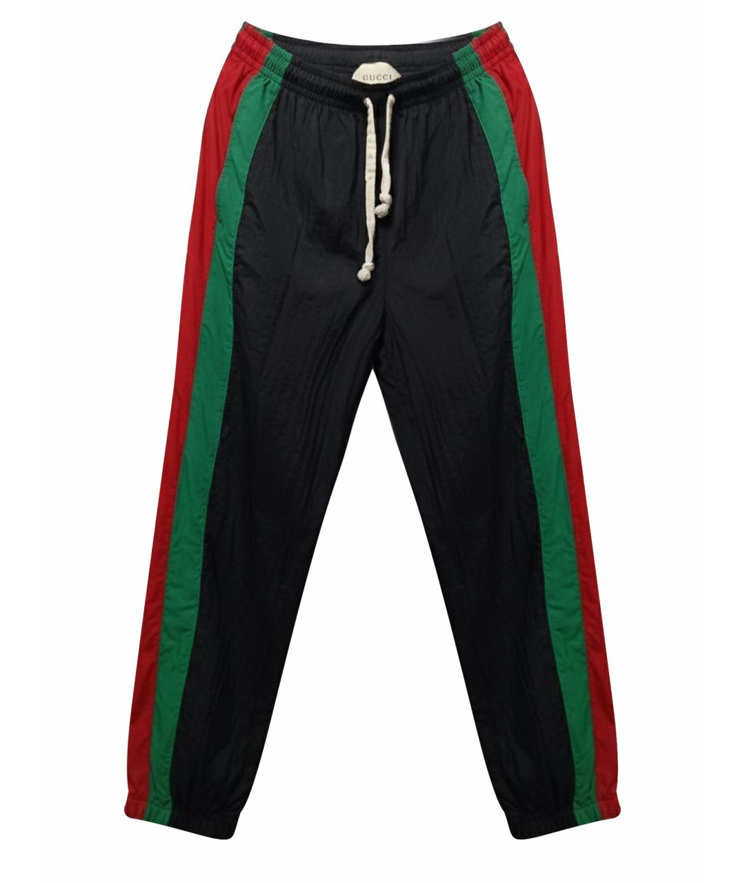 GUCCI Черные полиэстеровые спортивные брюки и шорты, фото 1