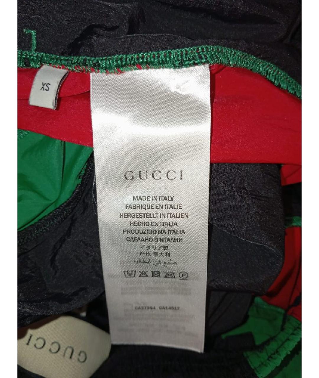 GUCCI Черные полиэстеровые спортивные брюки и шорты, фото 5