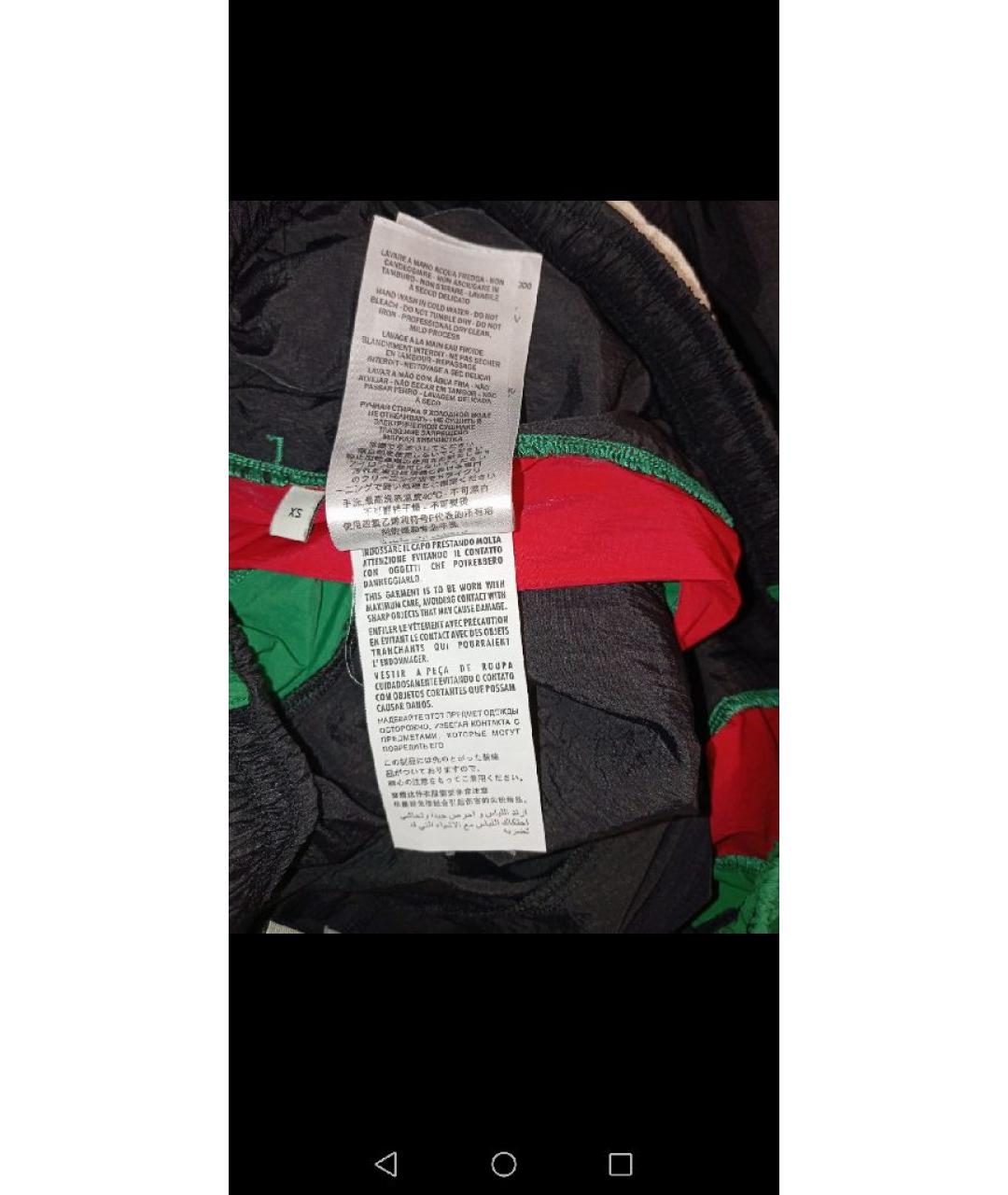 GUCCI Черные полиэстеровые спортивные брюки и шорты, фото 8