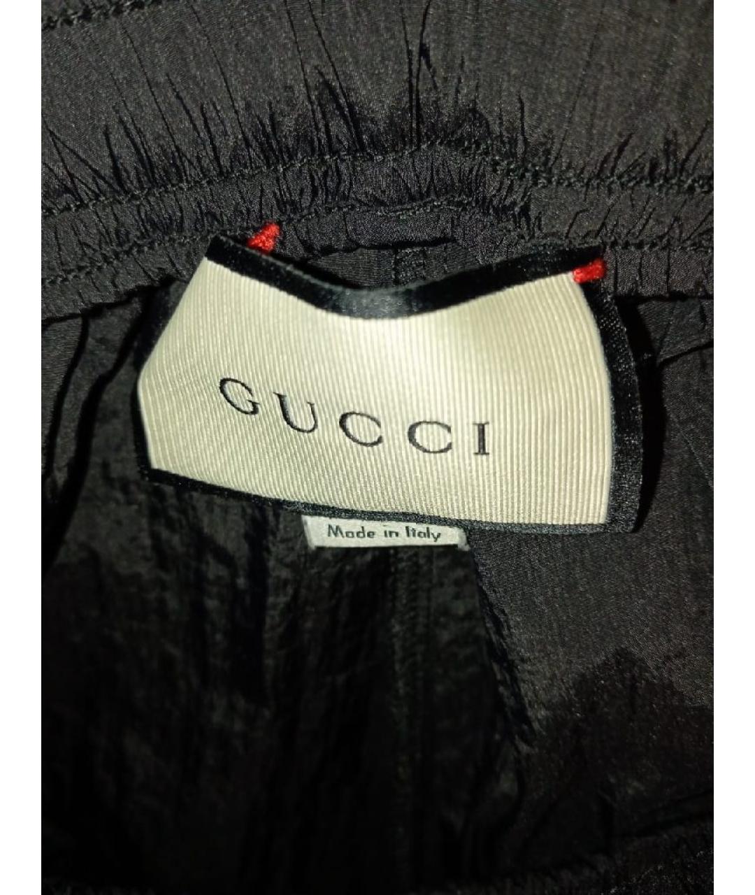 GUCCI Черные полиэстеровые спортивные брюки и шорты, фото 3