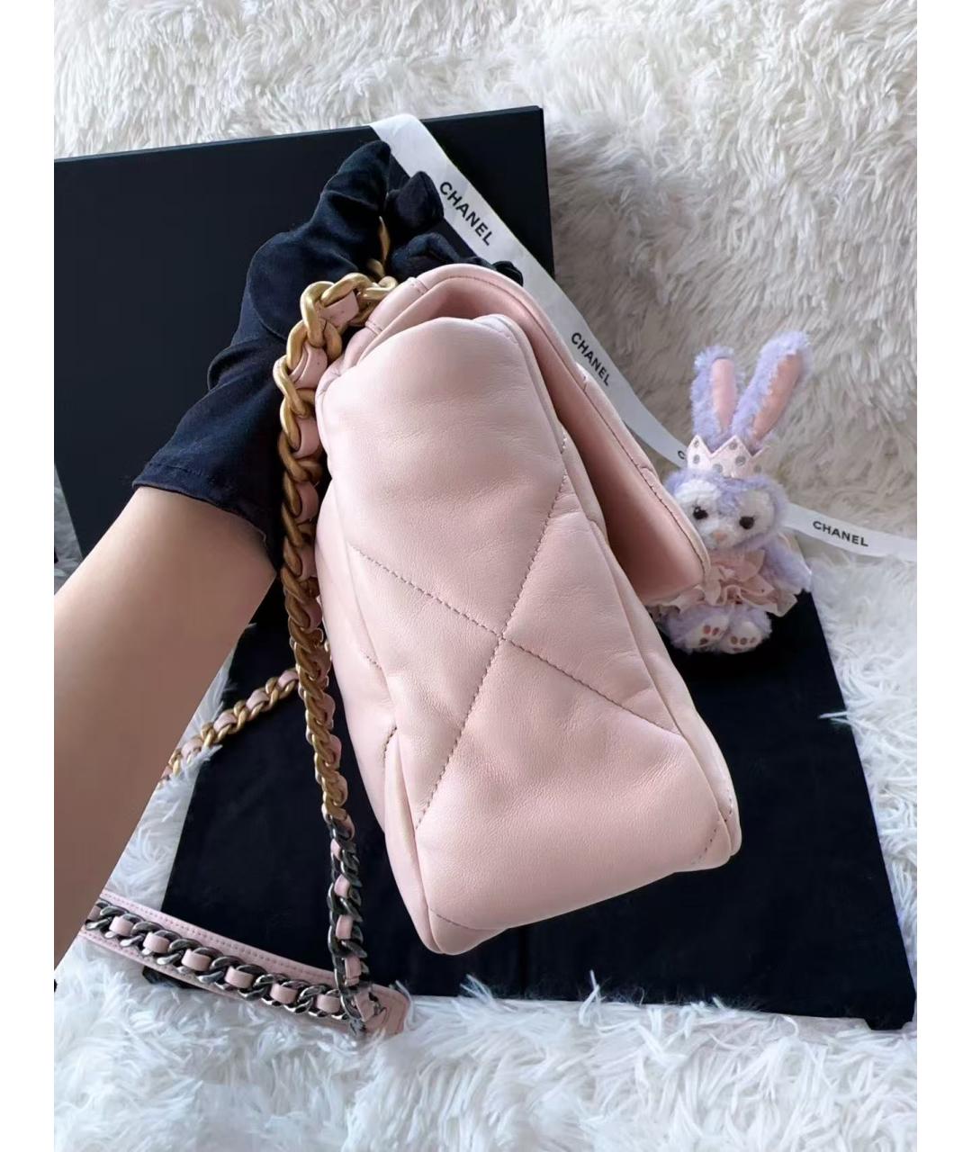 CHANEL Розовая кожаная сумка через плечо, фото 3