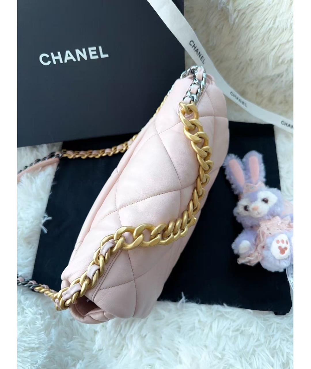 CHANEL Розовая кожаная сумка через плечо, фото 4