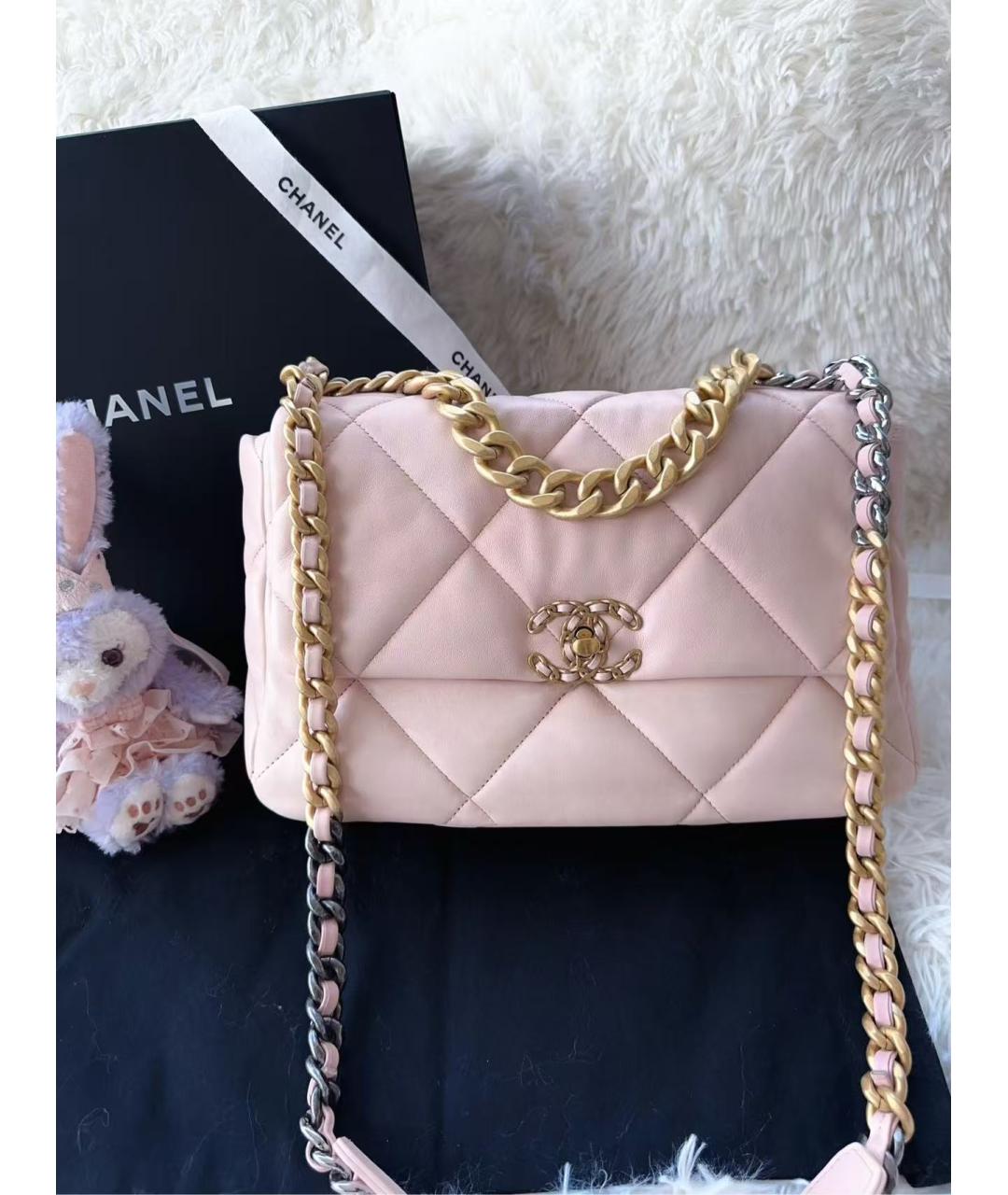 CHANEL Розовая кожаная сумка через плечо, фото 6