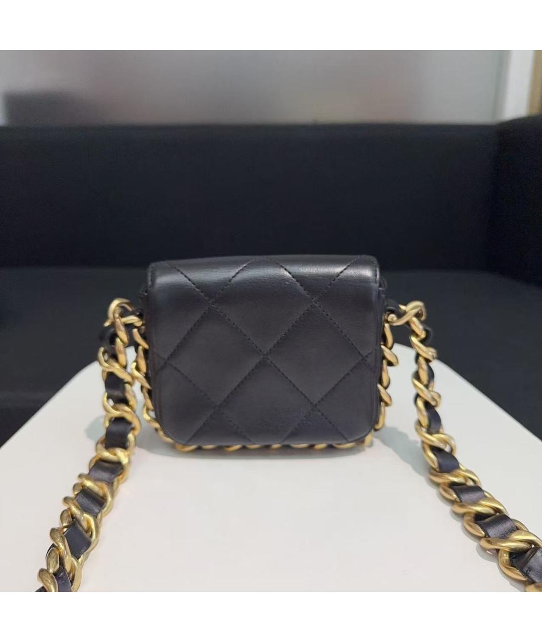 CHANEL Черная кожаная сумка через плечо, фото 5