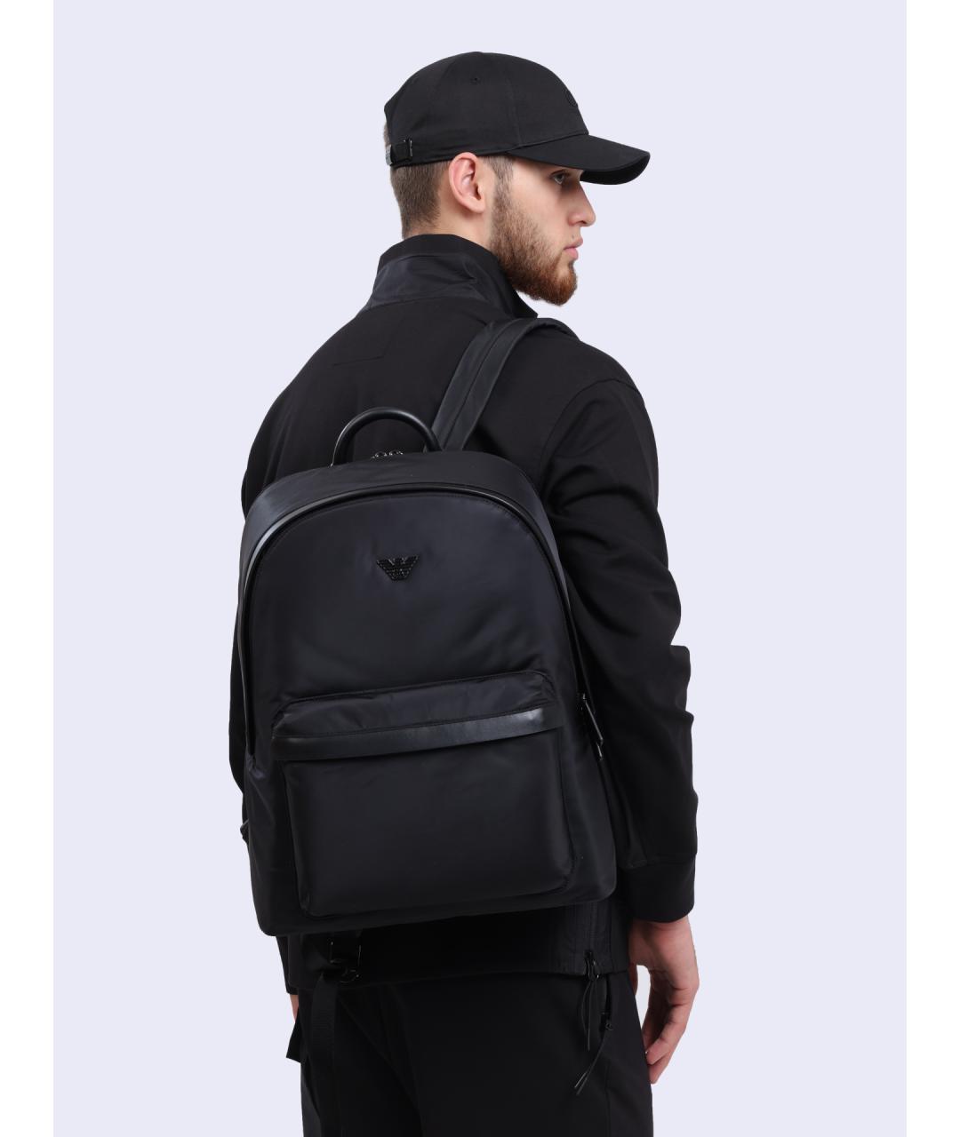 EMPORIO ARMANI Черный рюкзак, фото 5