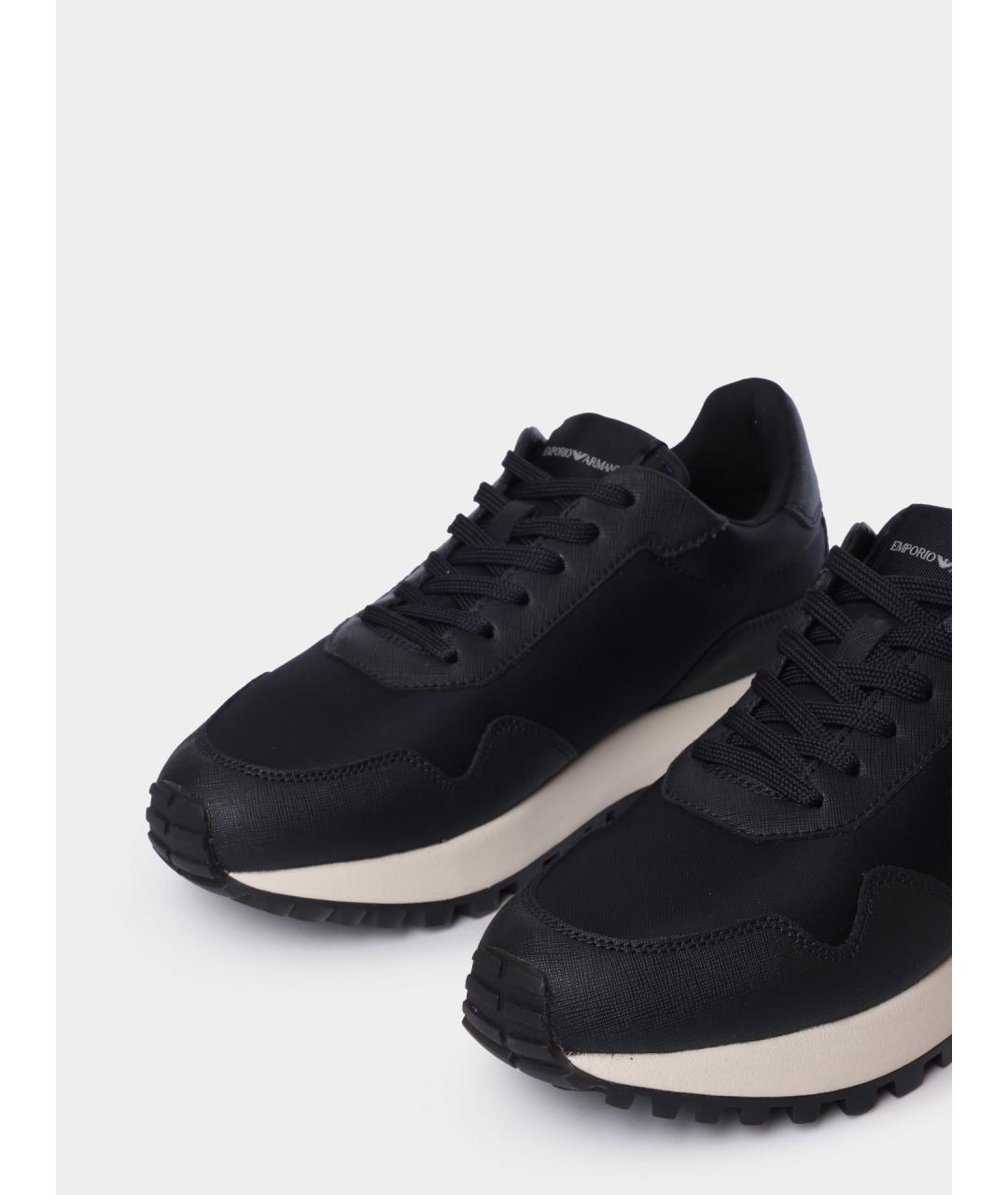 EMPORIO ARMANI Синие высокие кроссовки / кеды, фото 6