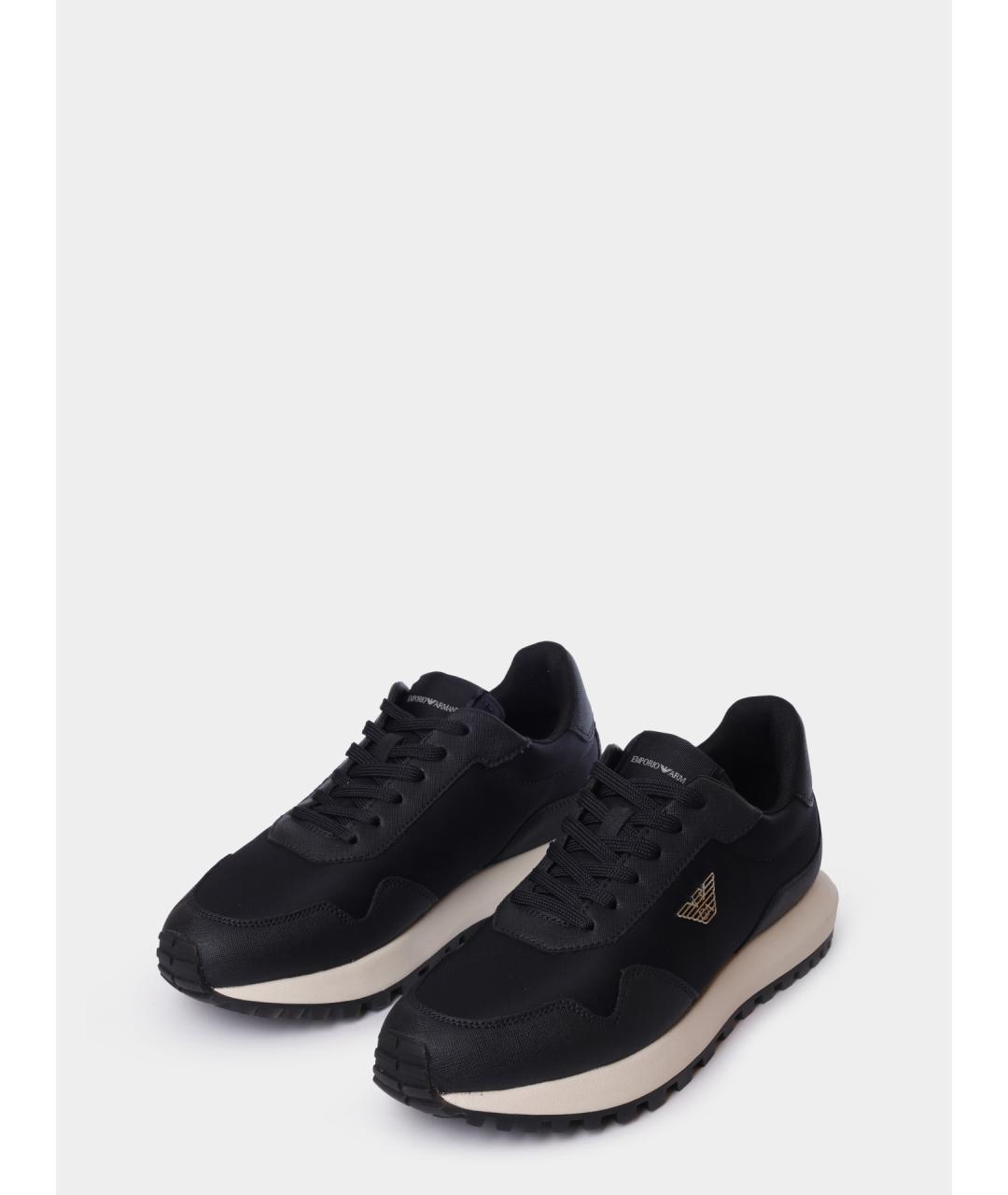 EMPORIO ARMANI Синие высокие кроссовки / кеды, фото 2