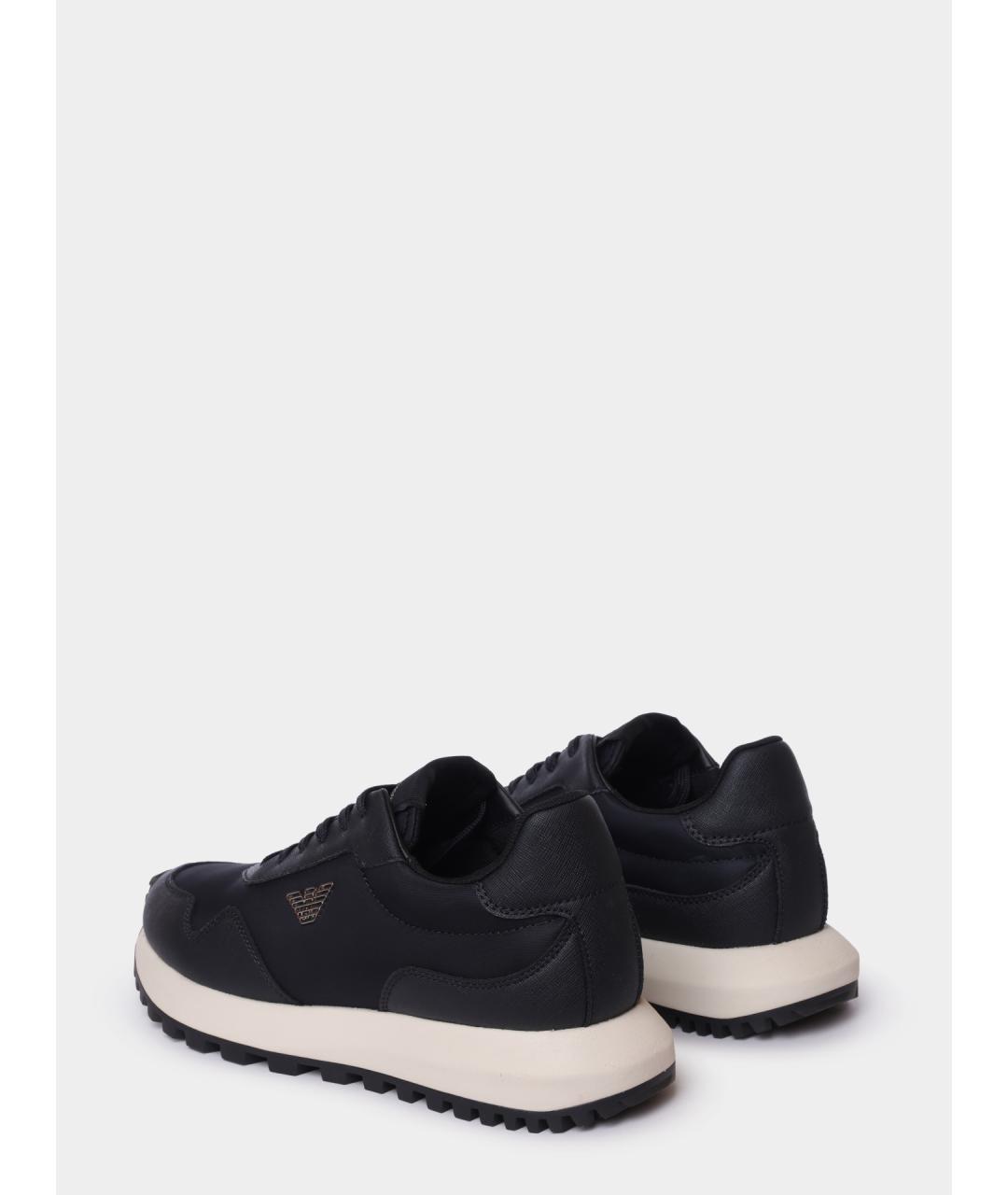 EMPORIO ARMANI Синие высокие кроссовки / кеды, фото 5