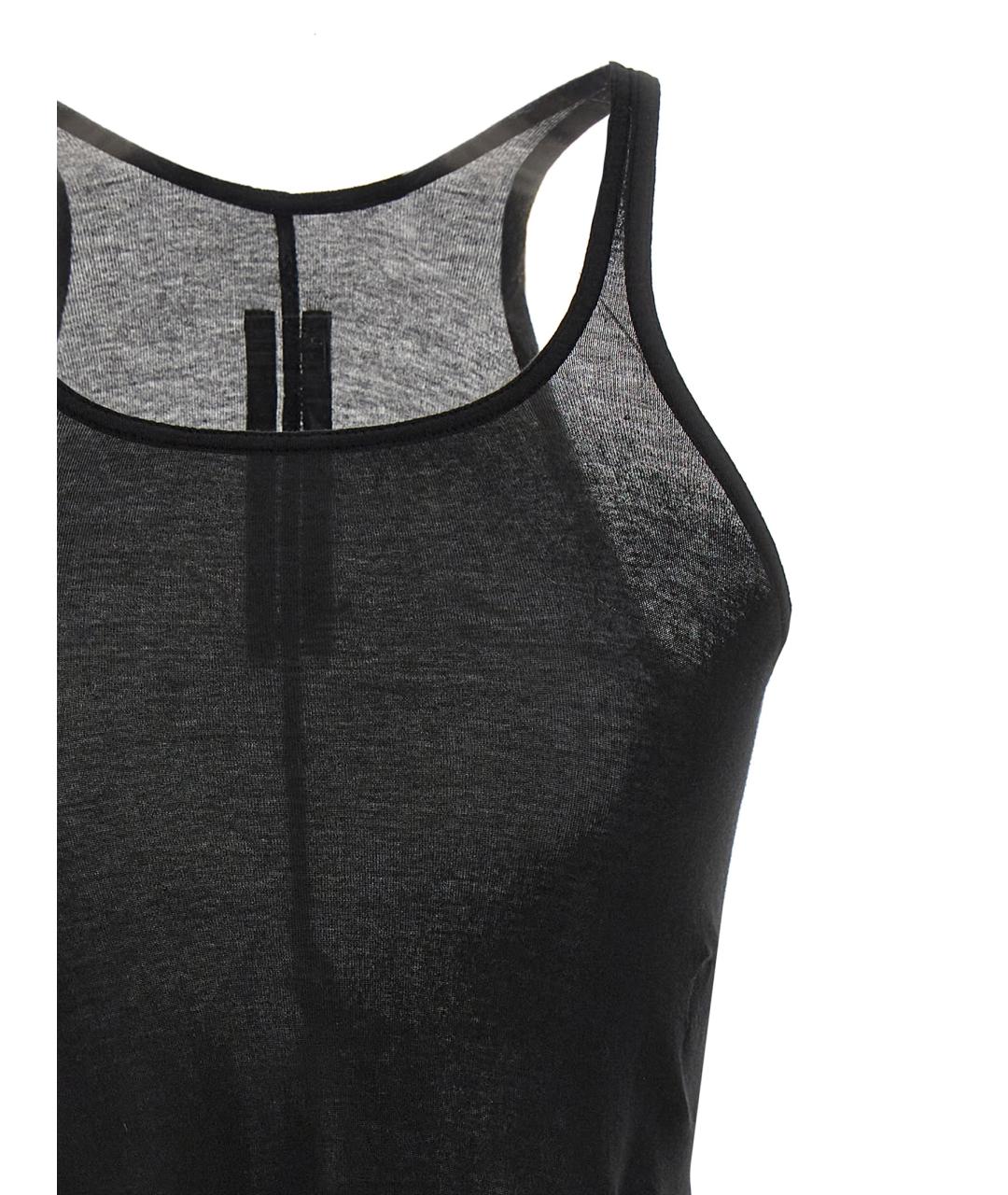 RICK OWENS DRKSHDW Черная хлопковая майка, фото 3