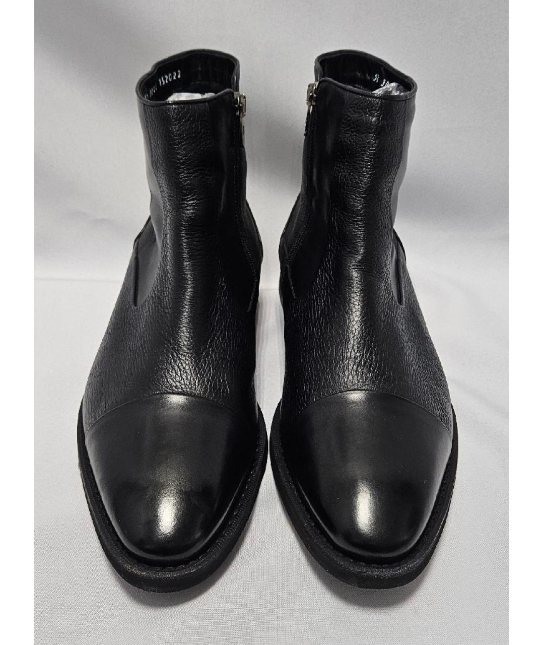 BARRETT Черные кожаные низкие ботинки, фото 2