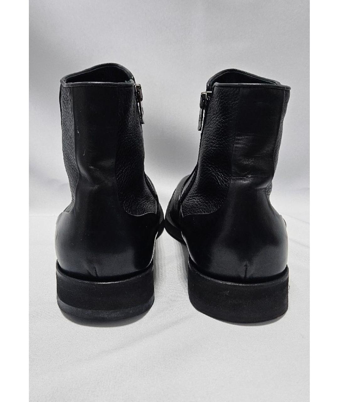 BARRETT Черные кожаные низкие ботинки, фото 4