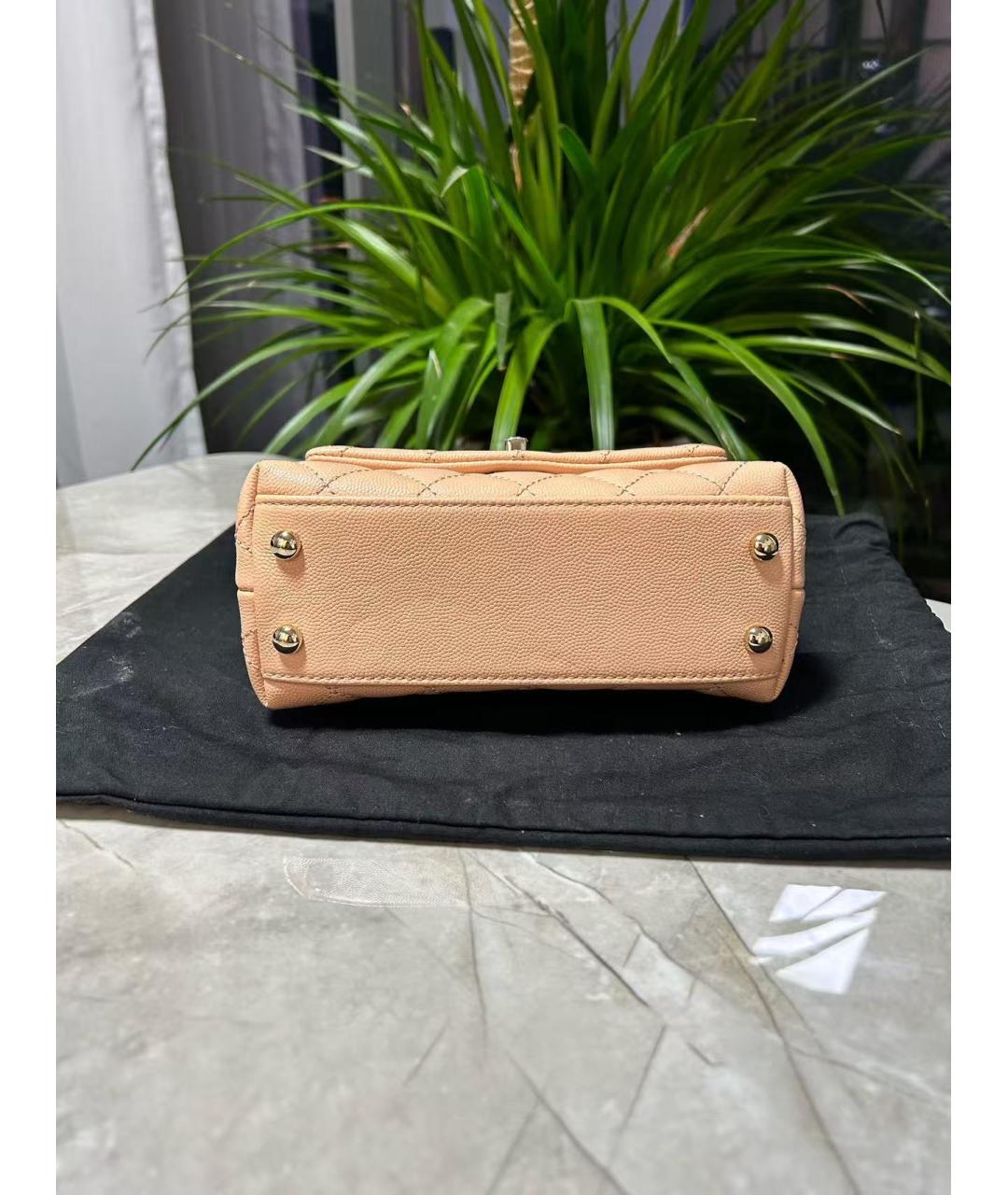 CHANEL Розовая кожаная сумка через плечо, фото 5