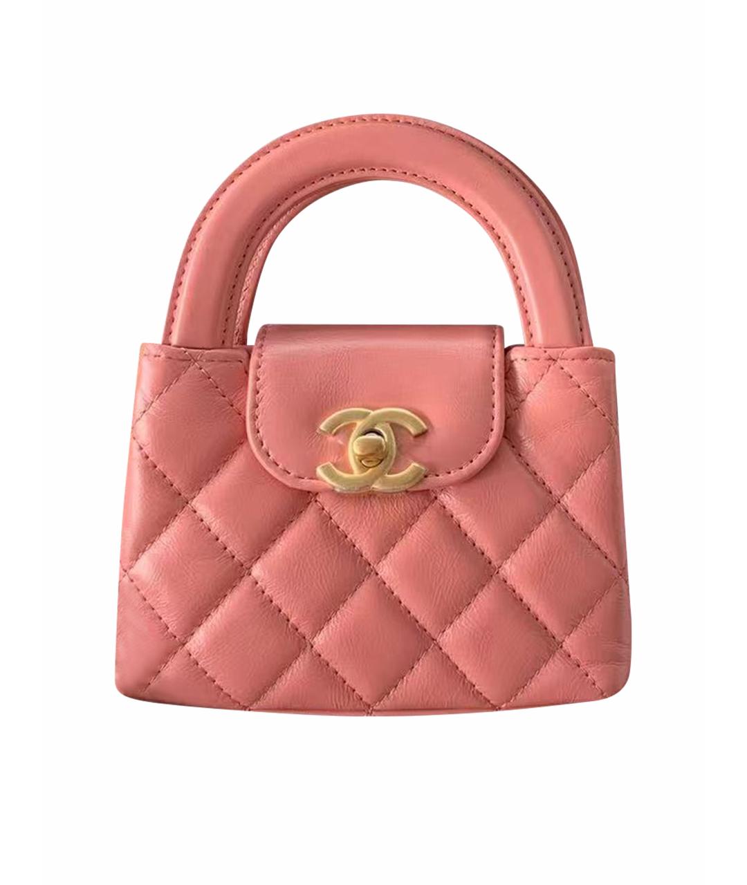 CHANEL Розовая кожаная сумка через плечо, фото 1