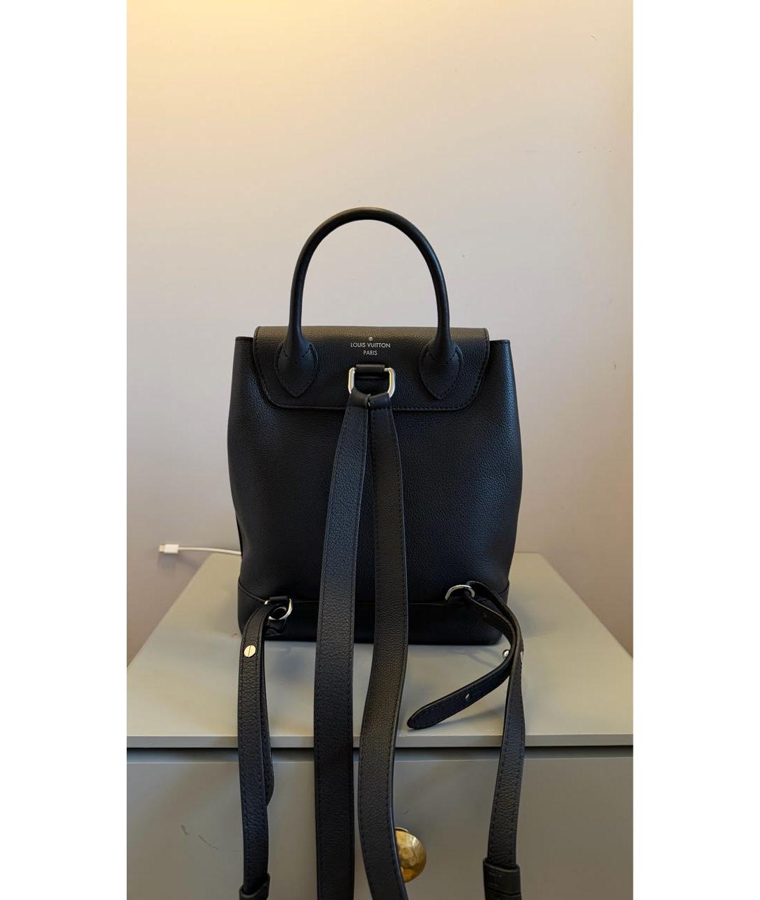 LOUIS VUITTON Черный кожаный рюкзак, фото 4