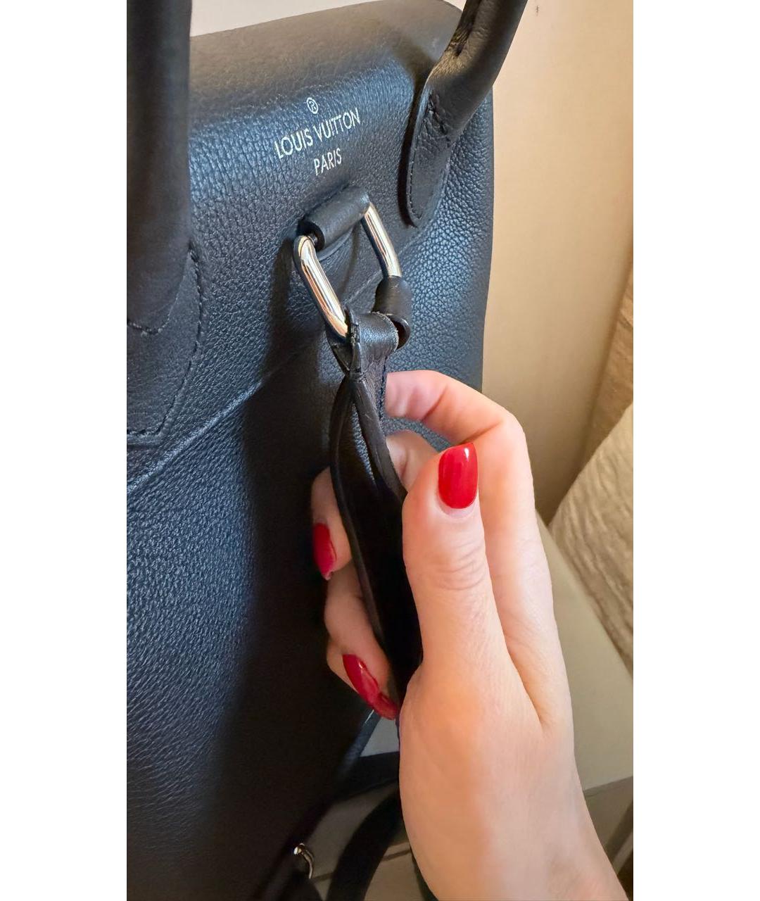 LOUIS VUITTON Черный кожаный рюкзак, фото 7