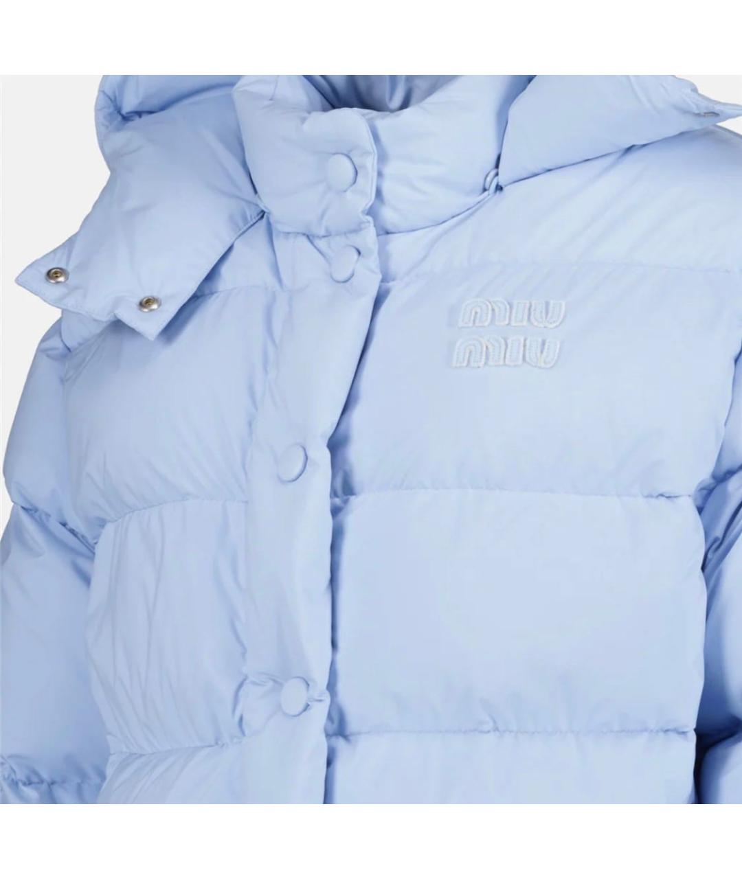 MIU MIU Голубой пуховик, фото 2