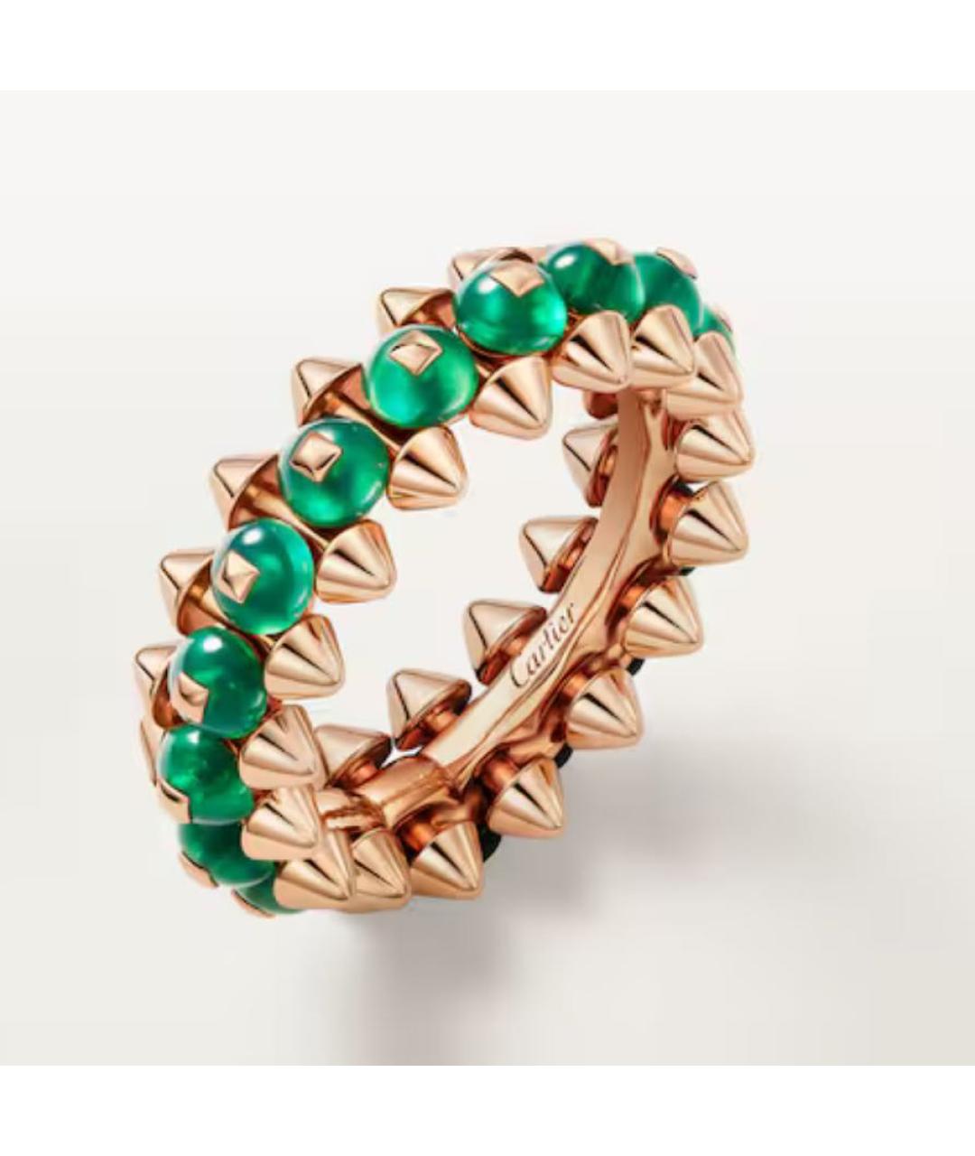 CARTIER Зеленые кольцо из розового золота, фото 2