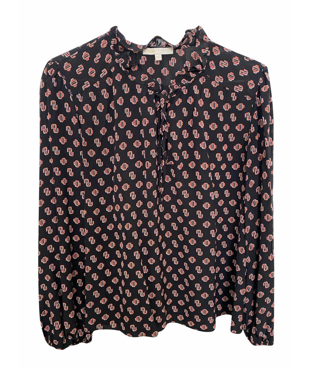 MAJE Черная вискозная блузы, фото 1
