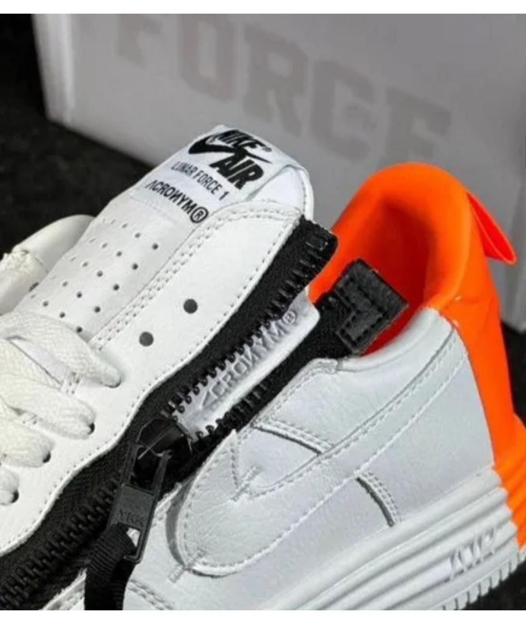 NIKE Белые кожаные низкие кроссовки / кеды, фото 3