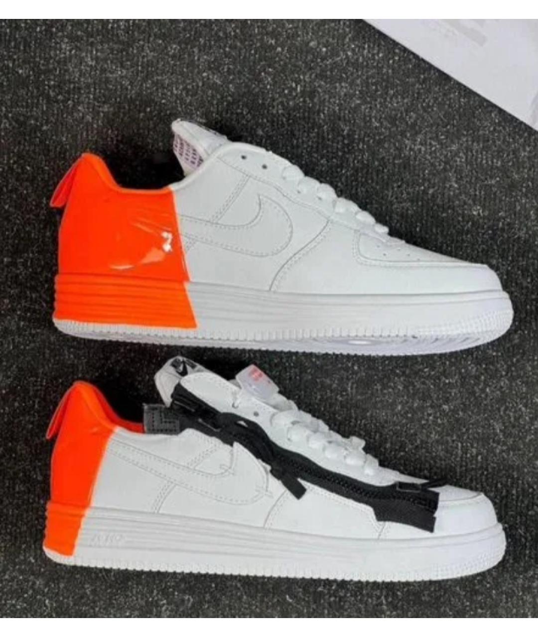 NIKE Белые кожаные низкие кроссовки / кеды, фото 4