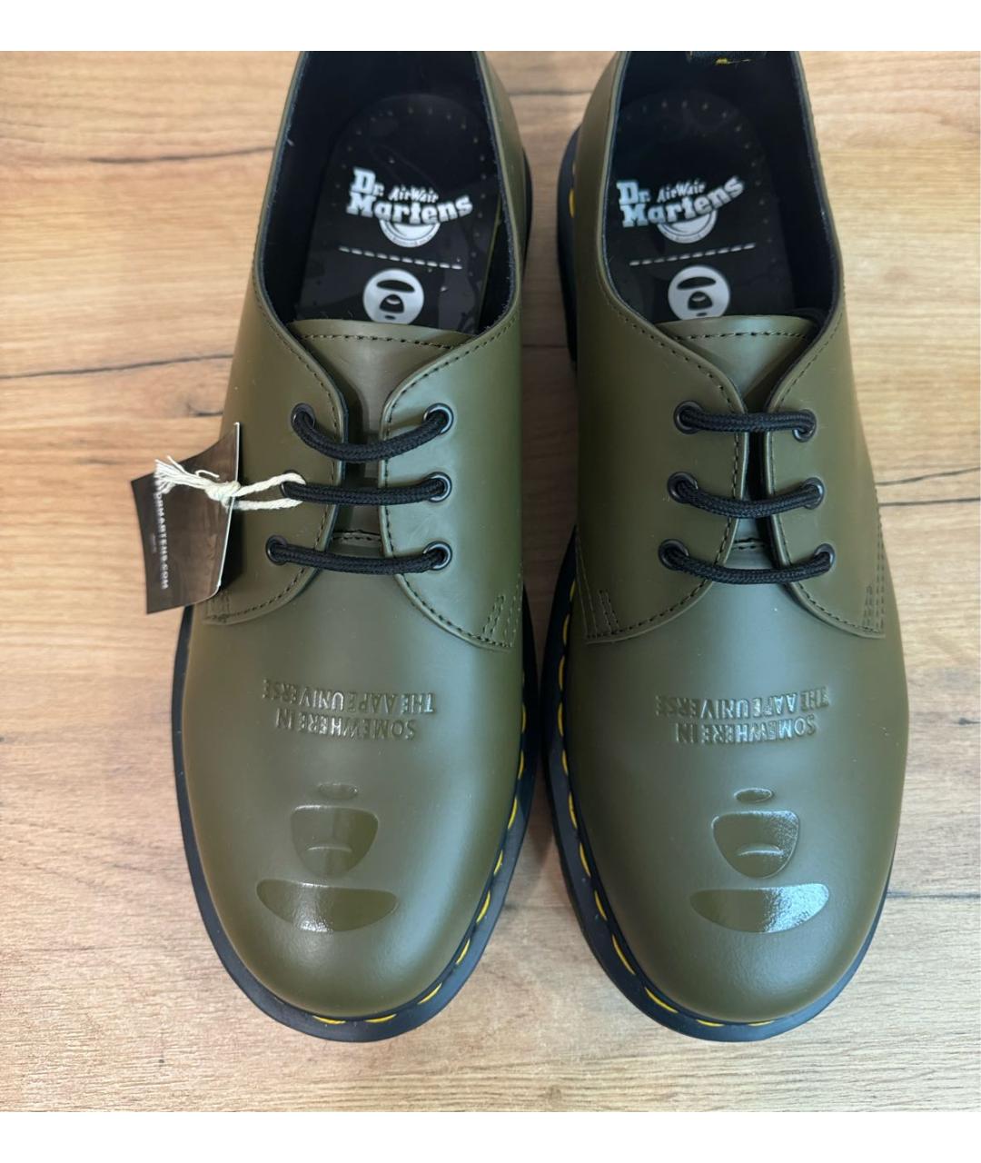 DR. MARTENS Хаки кожаные низкие ботинки, фото 3