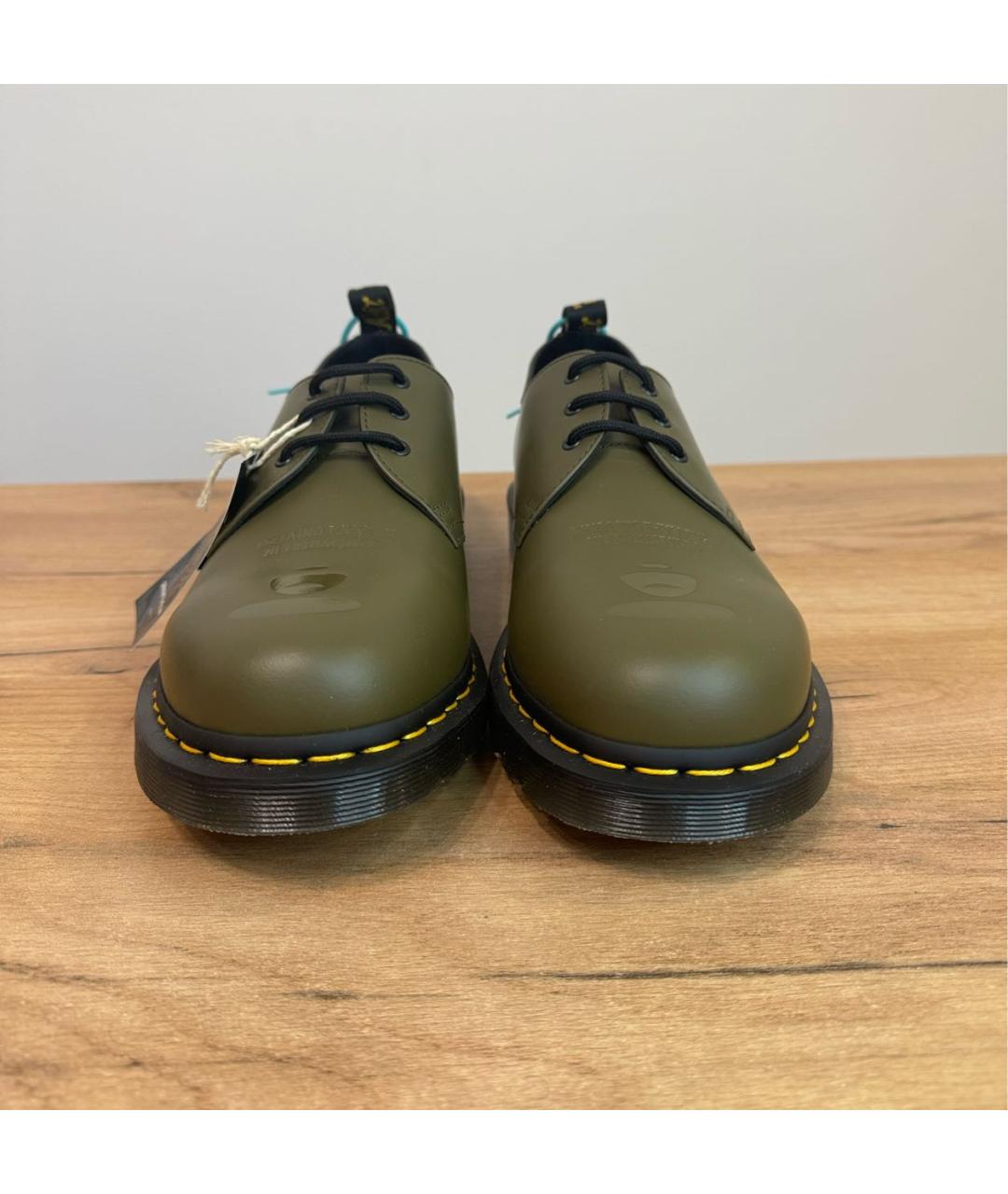 DR. MARTENS Хаки кожаные низкие ботинки, фото 4